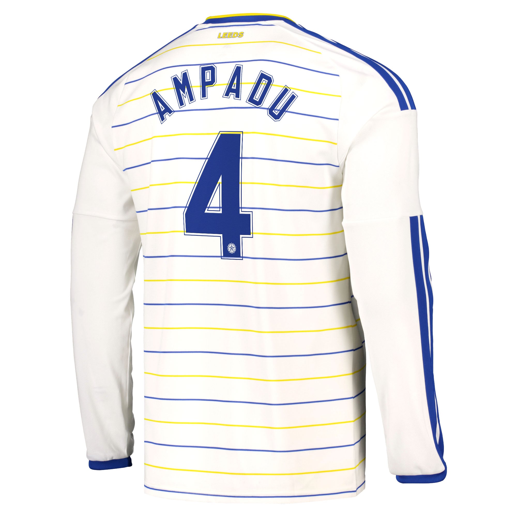 Leeds United adidas Home Shirt 2026-27 - Long Sleeve with Ampadu 4 Cup printing, , rebel_hi-res