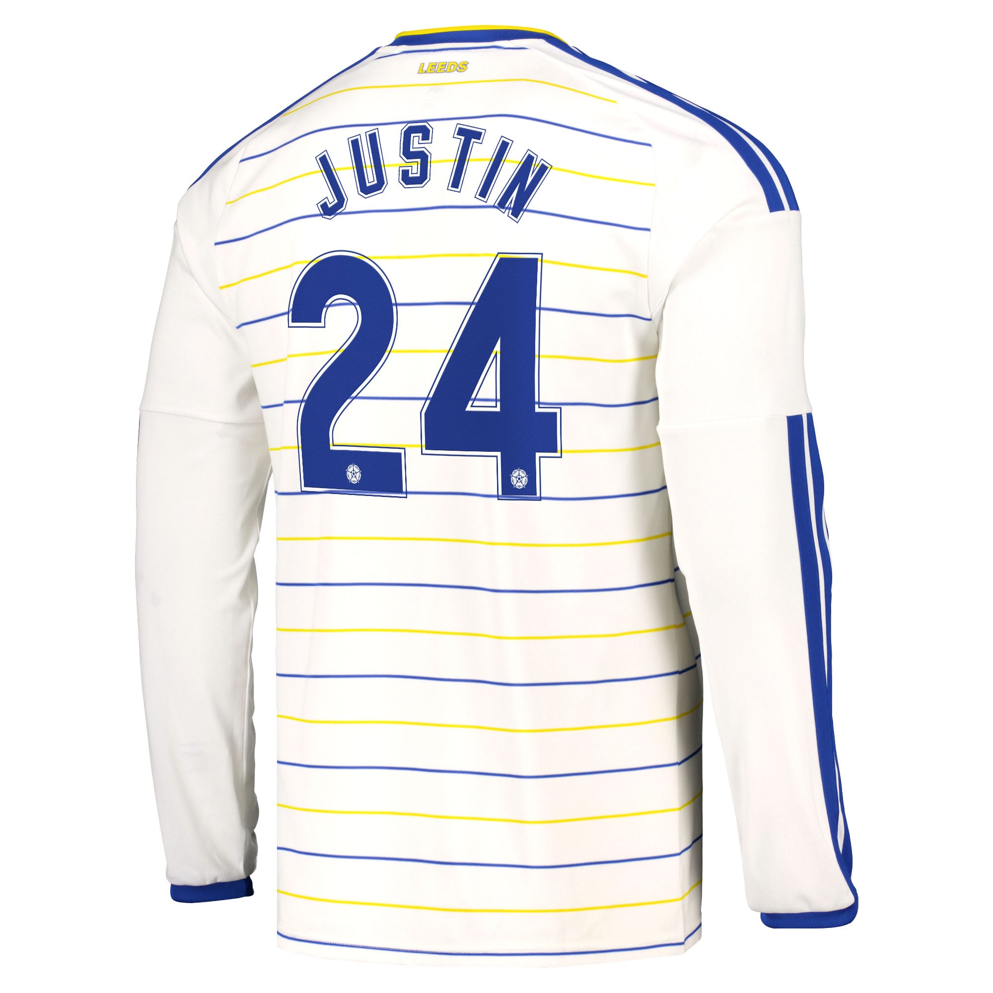 Leeds United adidas Home Shirt 2026-27 - Long Sleeve with Justin 24 Cup printing, , rebel_hi-res