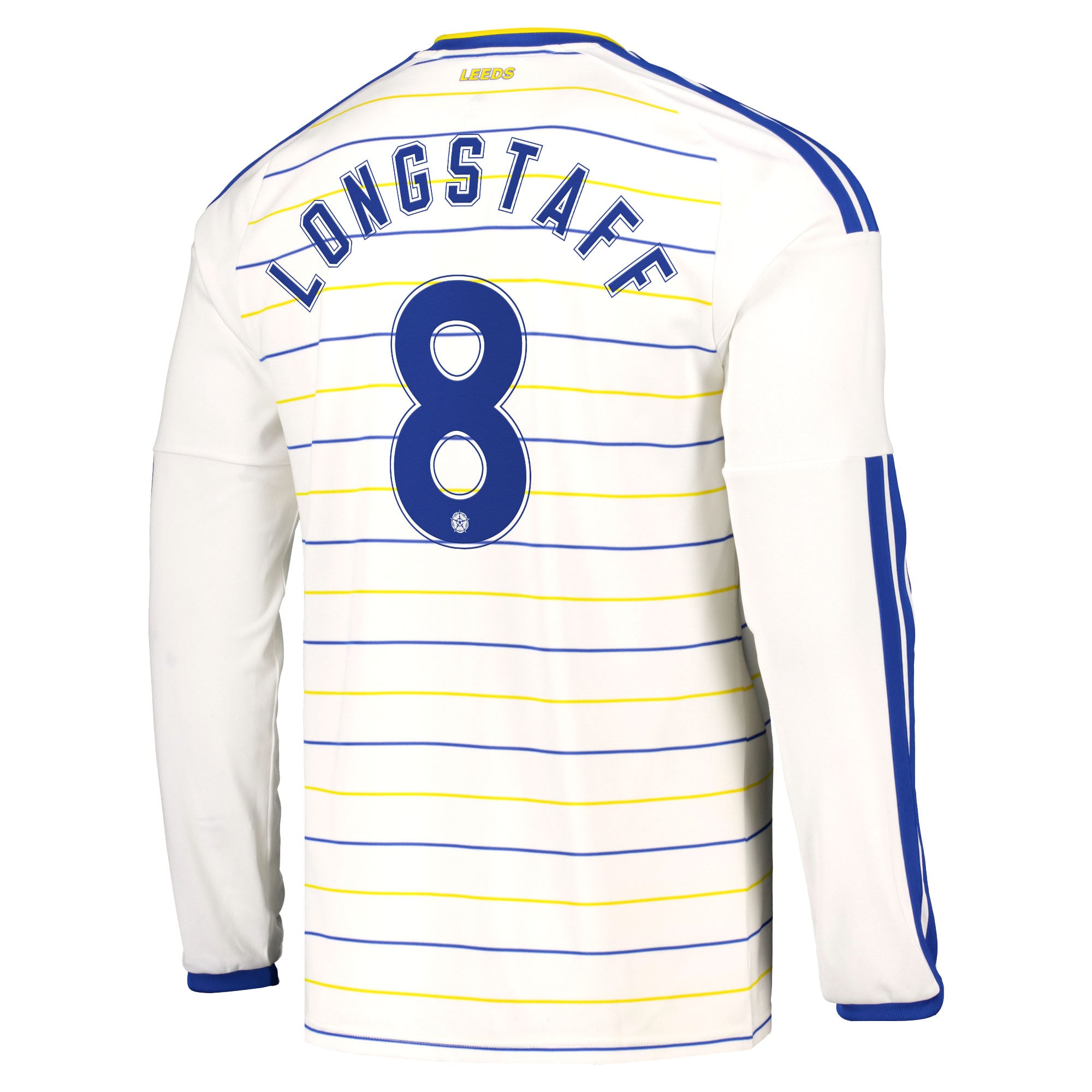 Leeds United adidas Home Shirt 2026-27 - Long Sleeve with Longstaff 8 Cup printing, , rebel_hi-res