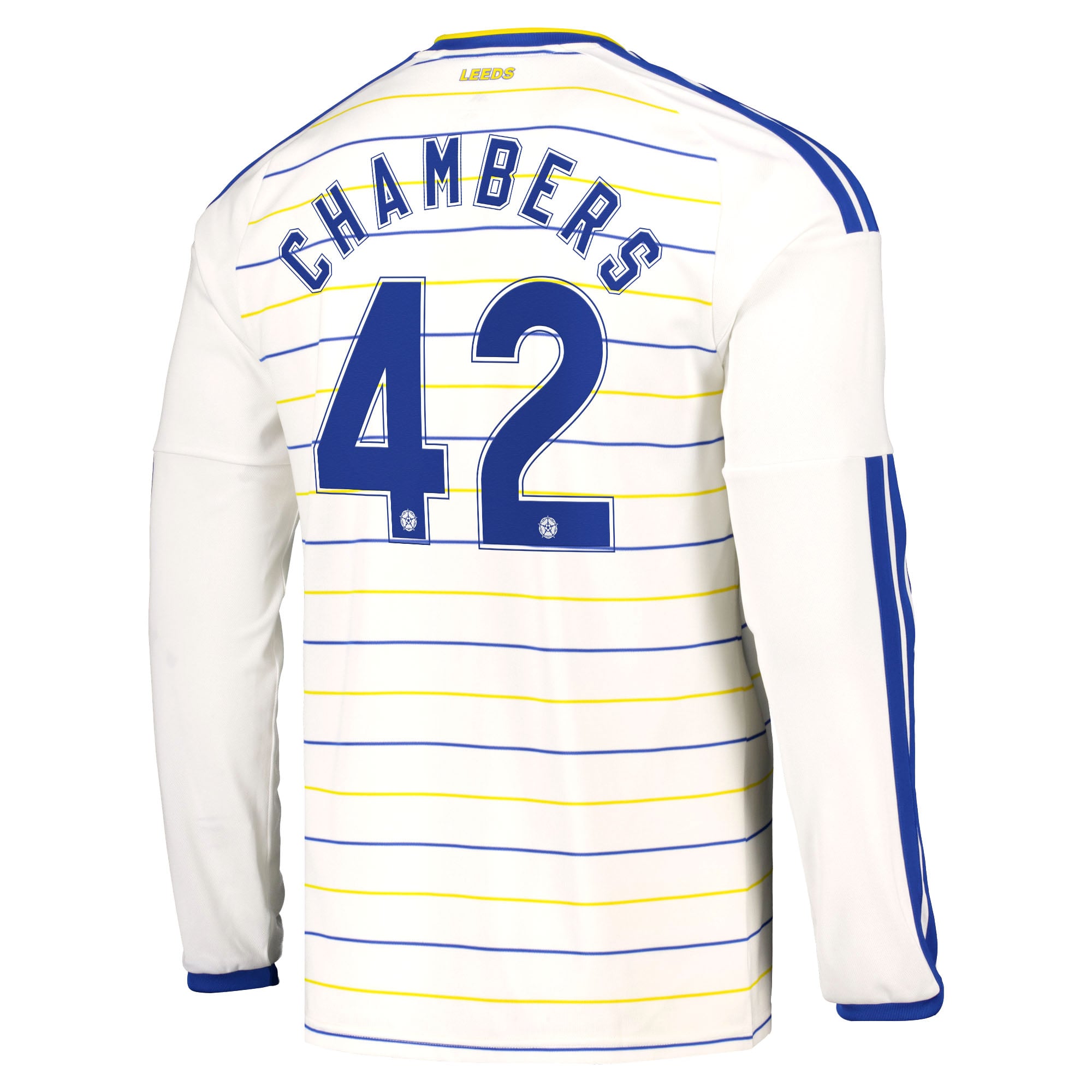 Leeds United adidas Home Shirt 2026-27 - Long Sleeve with Chambers 42 Cup printing, , rebel_hi-res