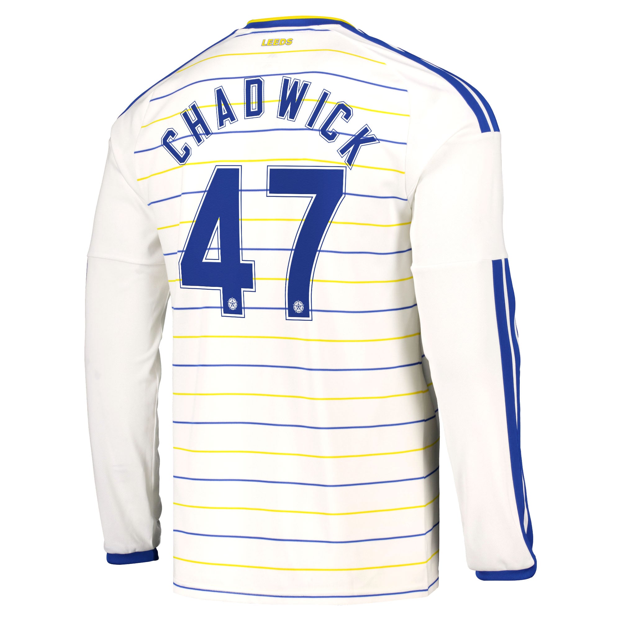Leeds United adidas Home Shirt 2026-27 - Long Sleeve with Chadwick 47 Cup printing, , rebel_hi-res