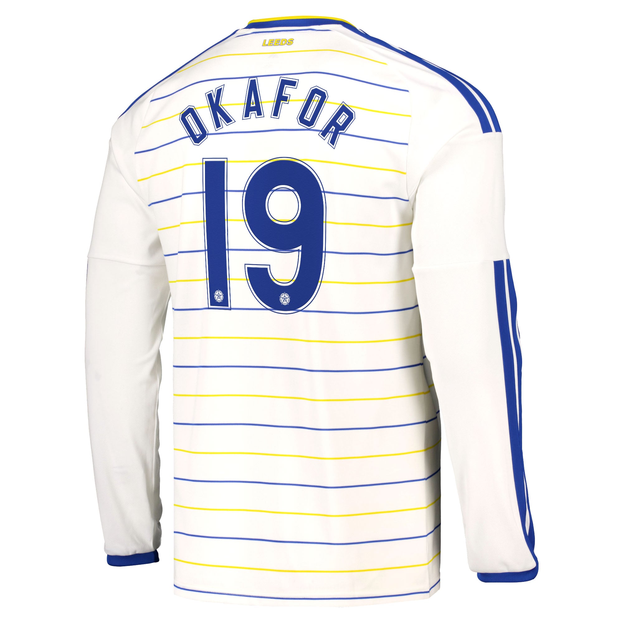 Leeds United adidas Home Shirt 2026-27 - Long Sleeve with Okafor 19 Cup printing, , rebel_hi-res