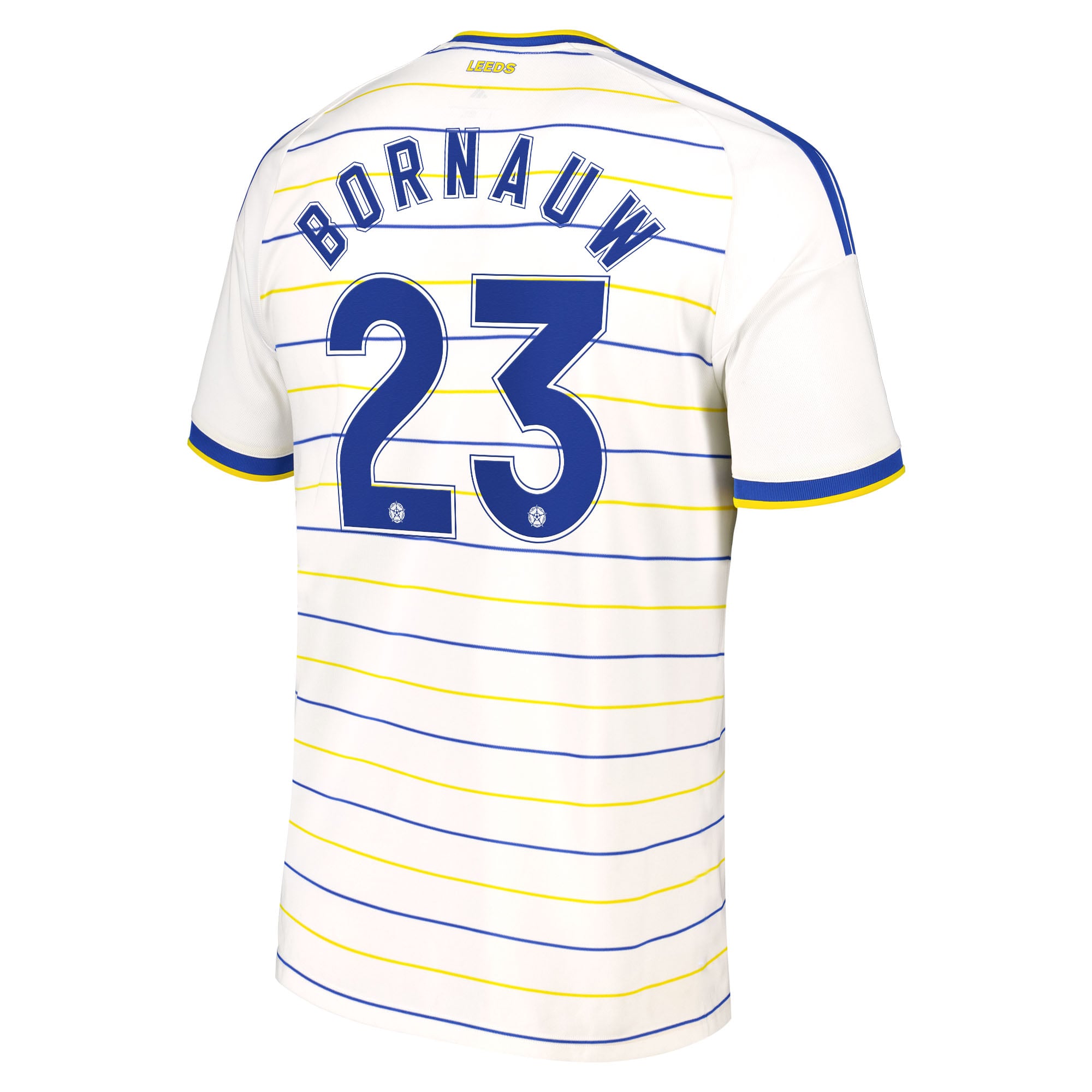 Leeds United adidas Home Shirt 2026-27 with Bornauw 23 Cup printing, , rebel_hi-res