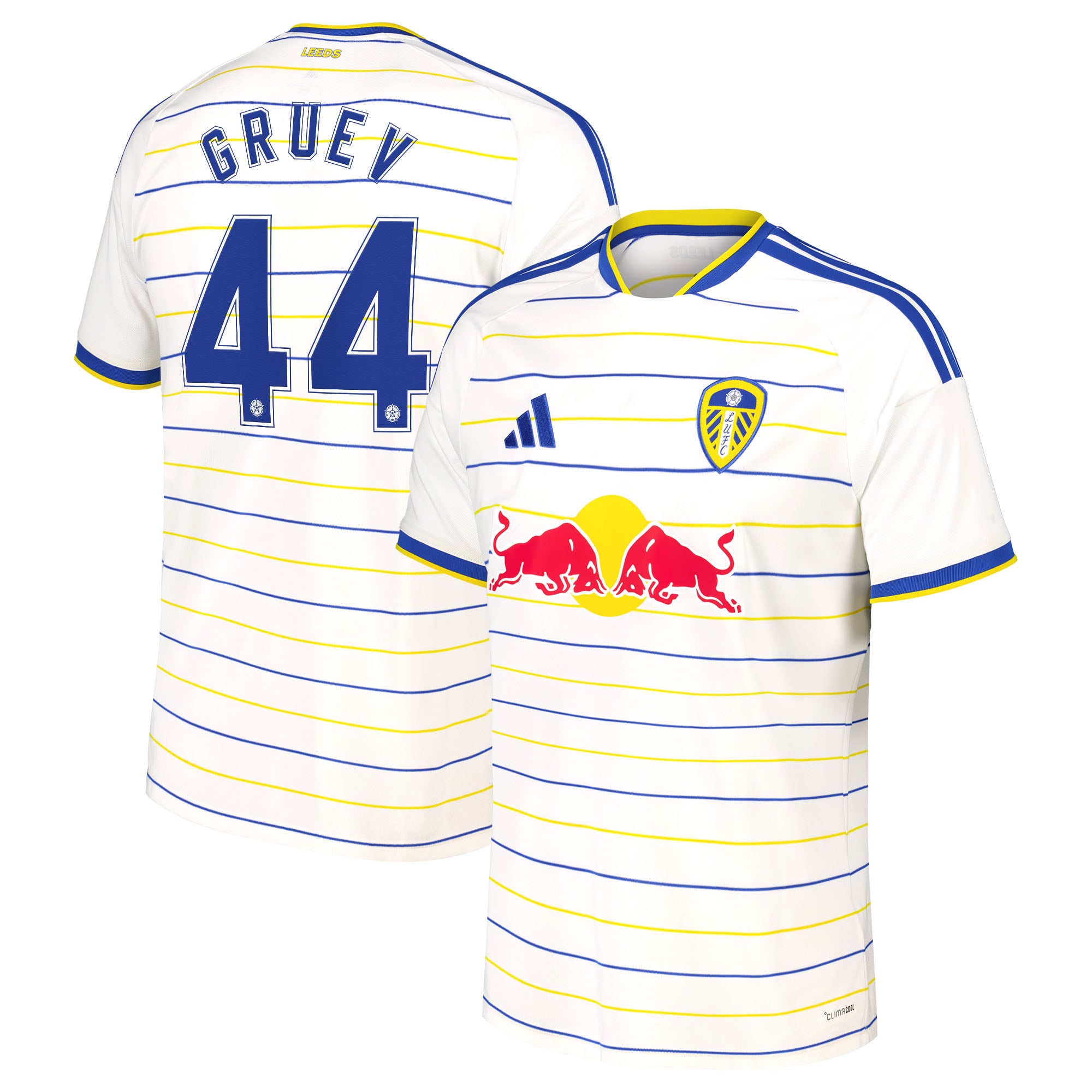 Leeds United adidas Home Shirt 2026-27 with Gruev 44 Cup printing, , rebel_hi-res