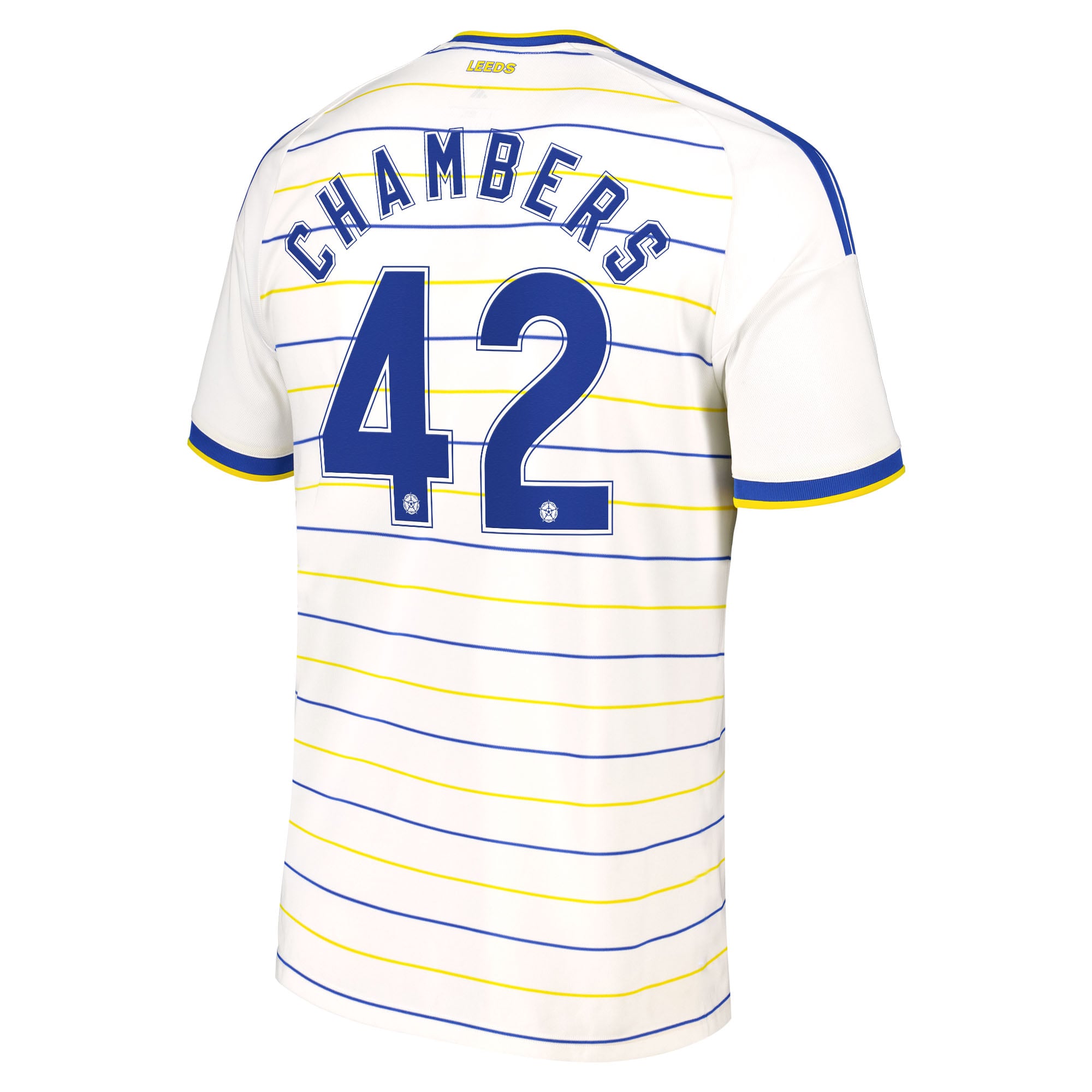 Leeds United adidas Home Shirt 2026-27 with Chambers 42 Cup printing, , rebel_hi-res