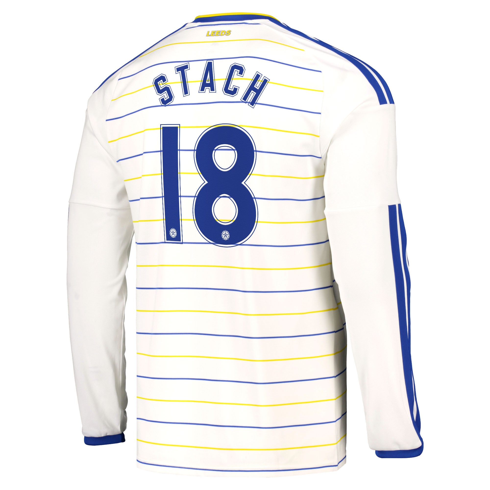 Leeds United adidas Home Shirt 2026-27 - Long Sleeve with Stach 18 Cup printing, , rebel_hi-res