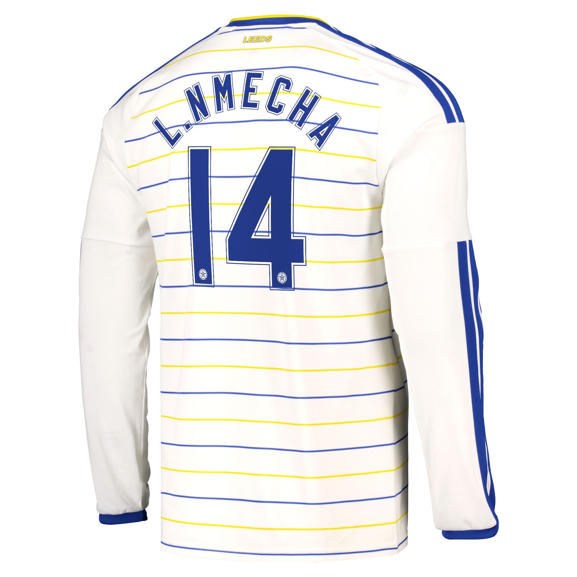 Leeds United adidas Home Shirt 2026-27 - Long Sleeve with L. Nmecha 14 Cup printing, , rebel_hi-res