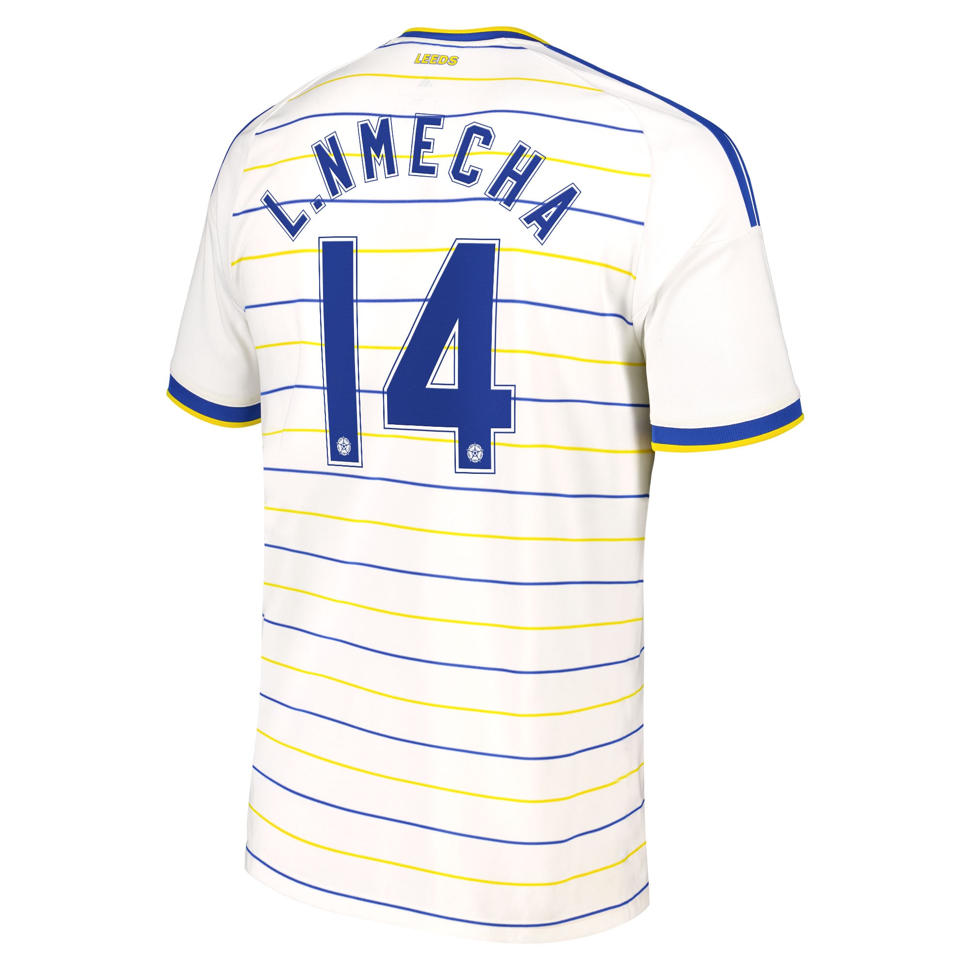 Leeds United adidas Home Shirt 2026-27 with L. Nmecha 14 Cup printing, , rebel_hi-res