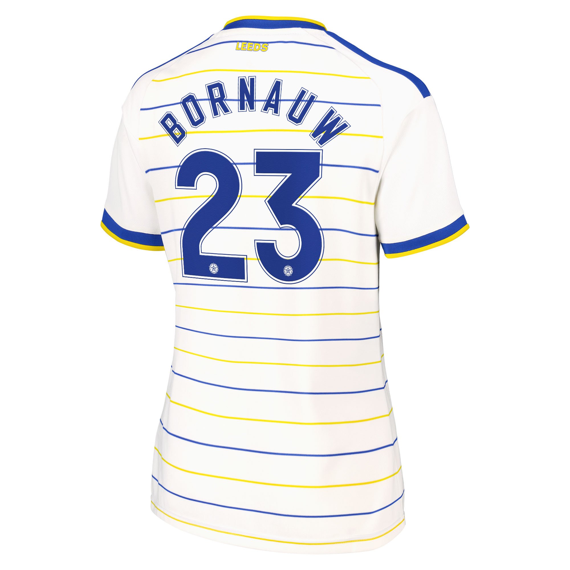 Leeds United adidas Home Shirt 2026-27 - Womens with Bornauw 23 Cup printing, , rebel_hi-res