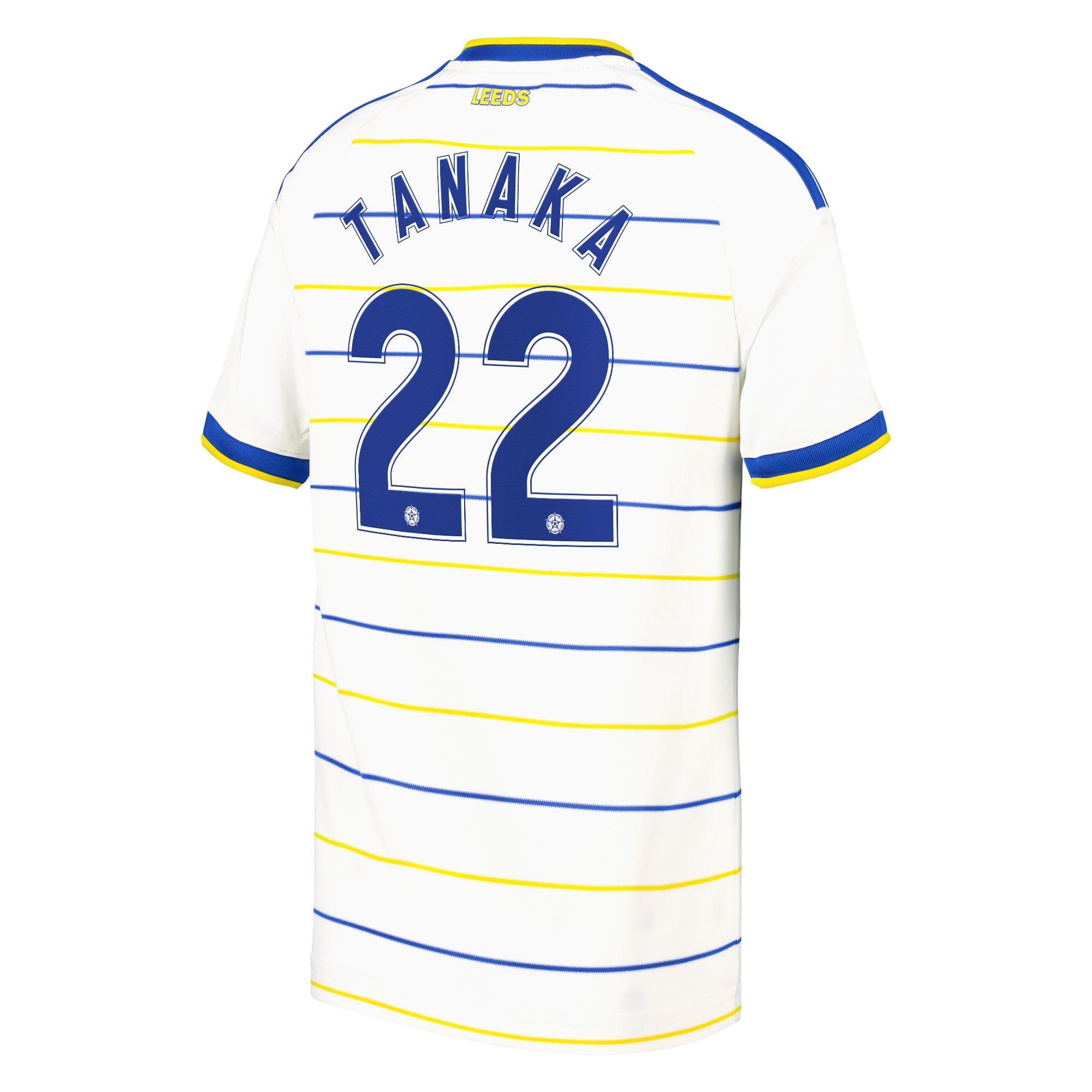 Leeds United adidas Home Shirt 2026-27 - Kids with Tanaka 22 Cup printing, , rebel_hi-res