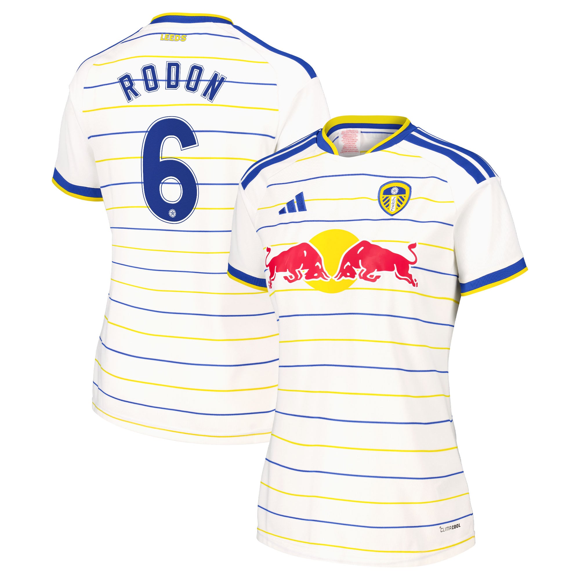Leeds United adidas Home Shirt 2026-27 - Womens with Rodon 6 Cup printing, , rebel_hi-res