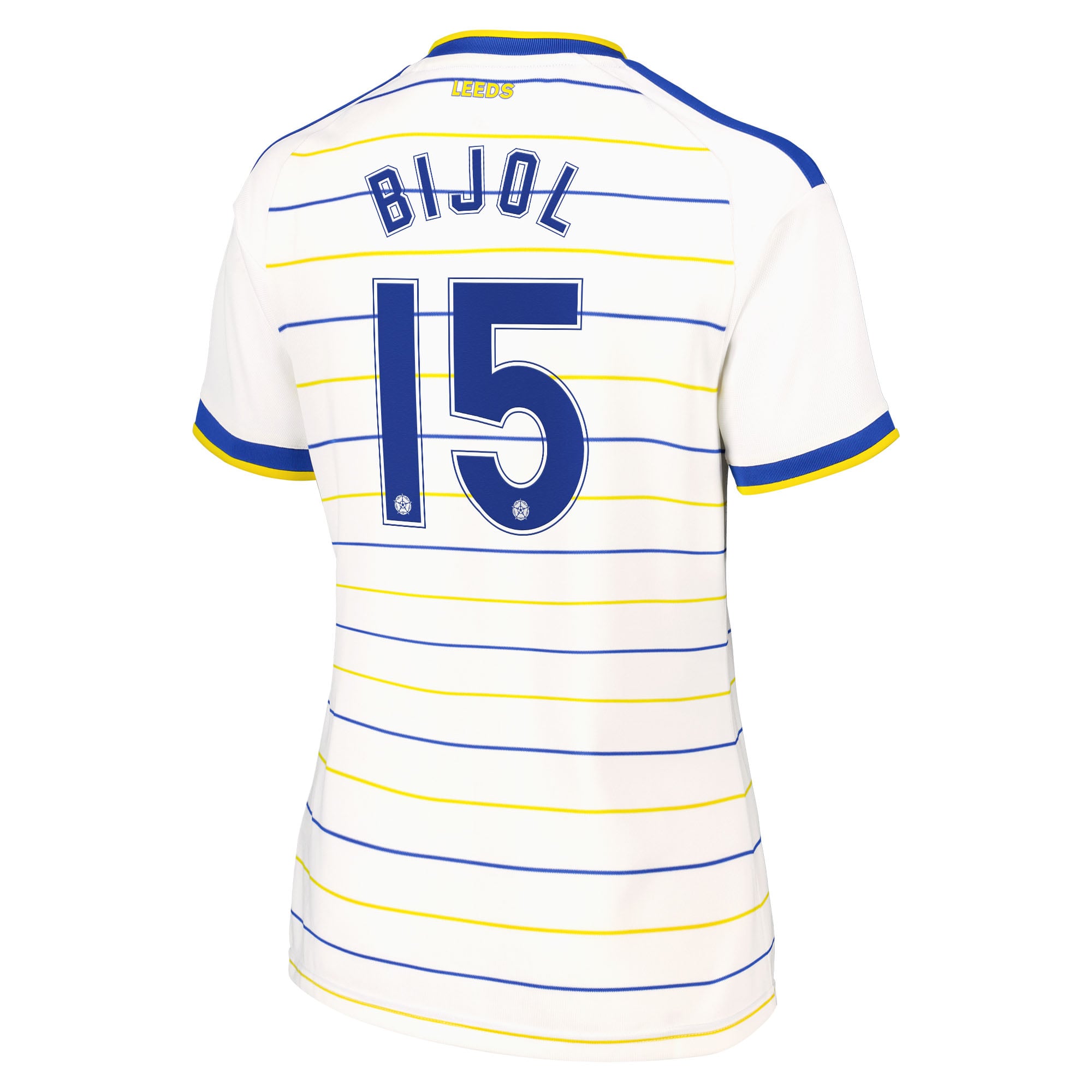 Leeds United adidas Home Shirt 2026-27 - Womens with Bijol 15 Cup printing, , rebel_hi-res