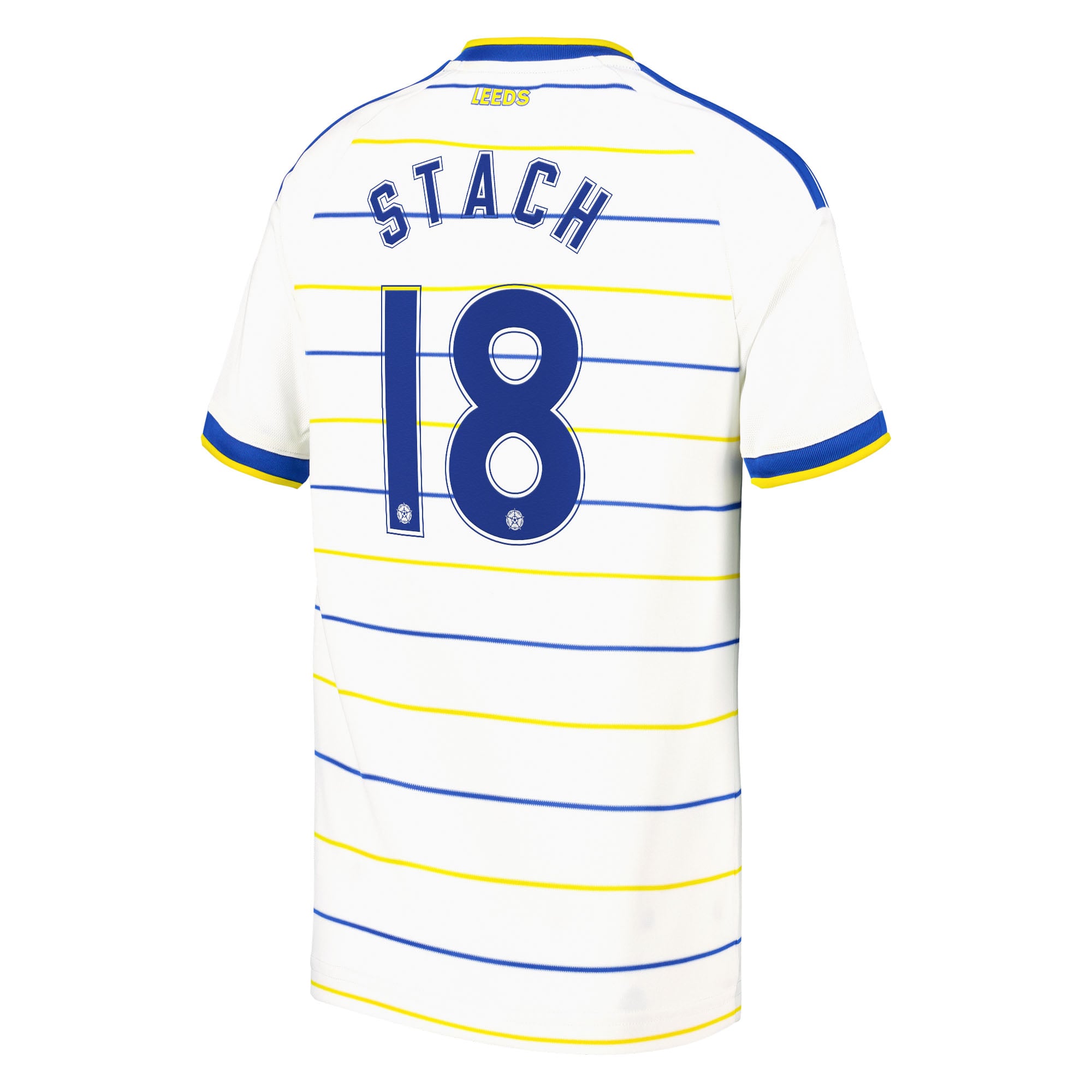 Leeds United adidas Home Shirt 2026-27 - Kids with Stach 18 Cup printing, , rebel_hi-res