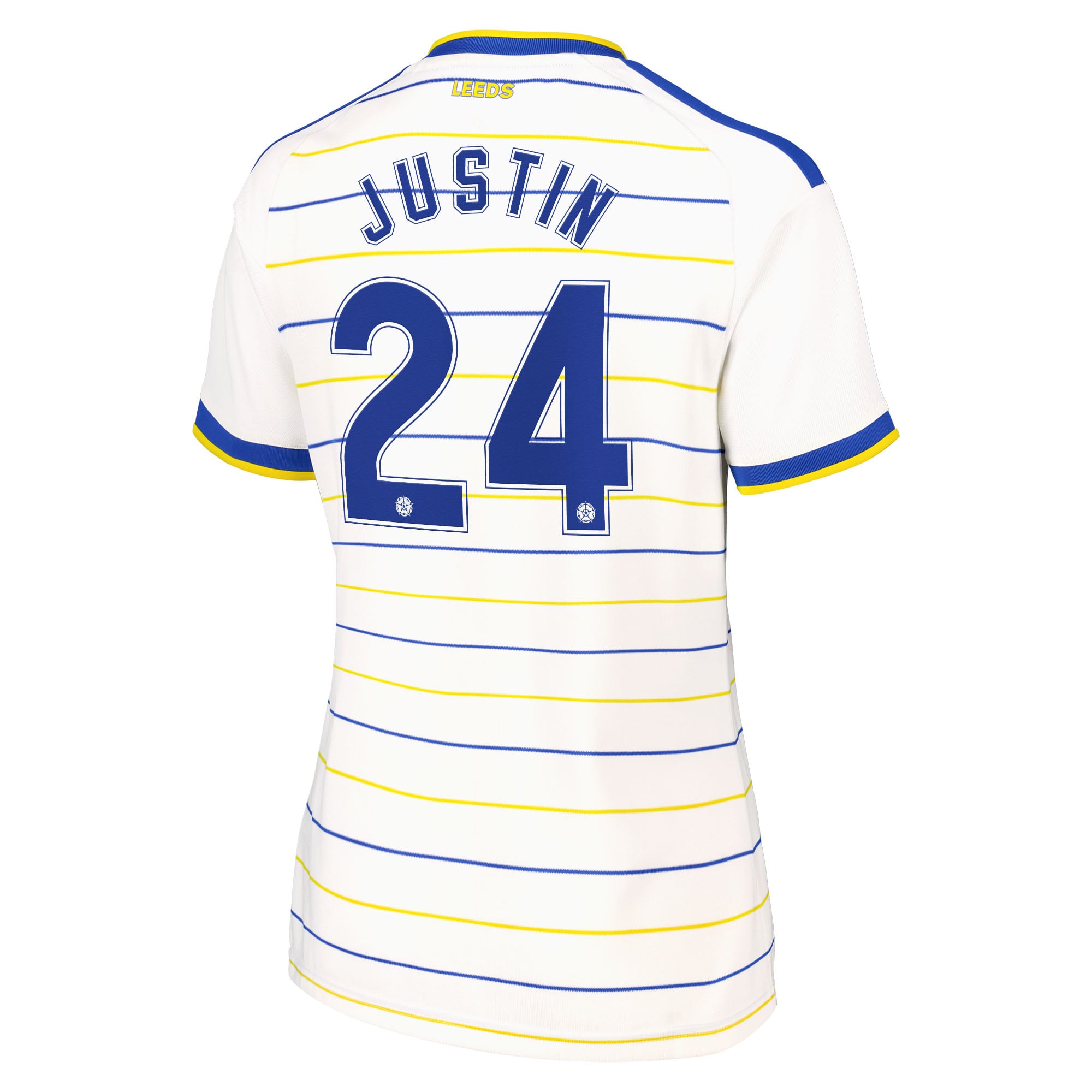 Leeds United adidas Home Shirt 2026-27 - Womens with Justin 24 Cup printing, , rebel_hi-res