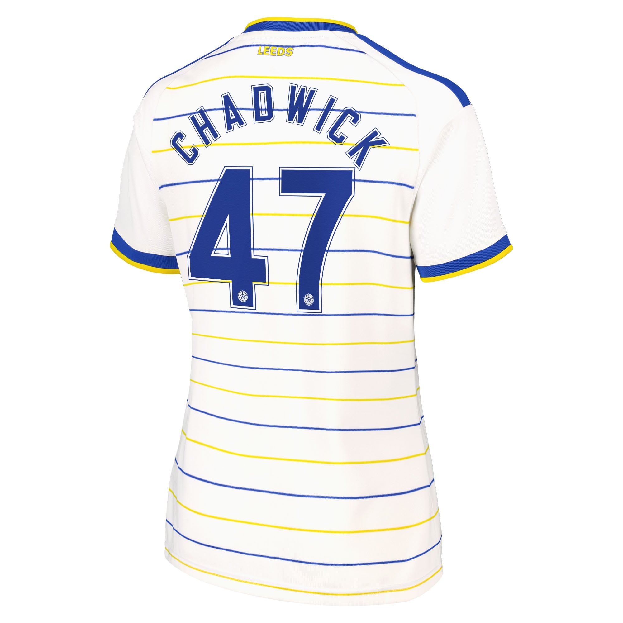 Leeds United adidas Home Shirt 2026-27 - Womens with Chadwick 47 Cup printing, , rebel_hi-res