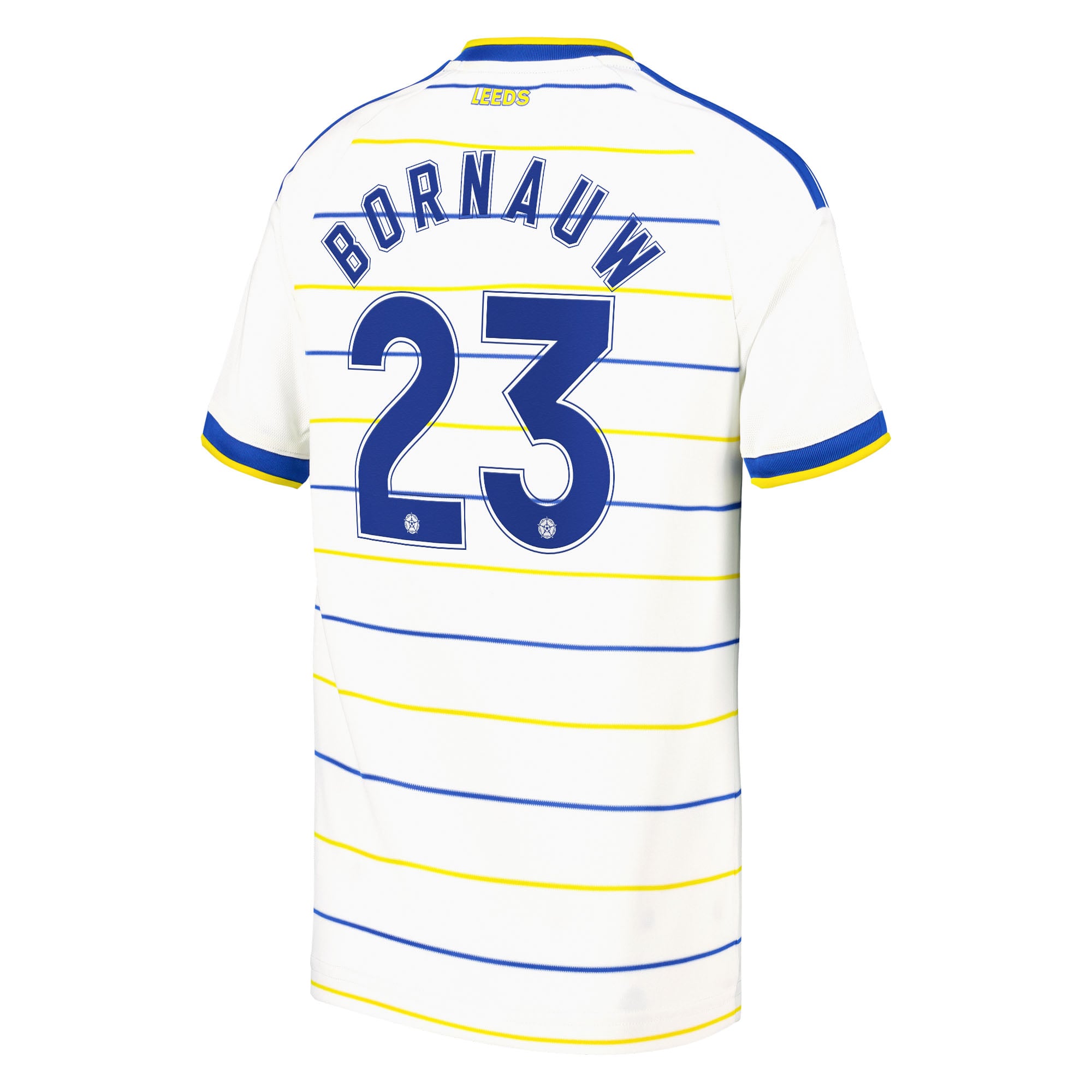 Leeds United adidas Home Shirt 2026-27 - Kids with Bornauw 23 Cup printing, , rebel_hi-res