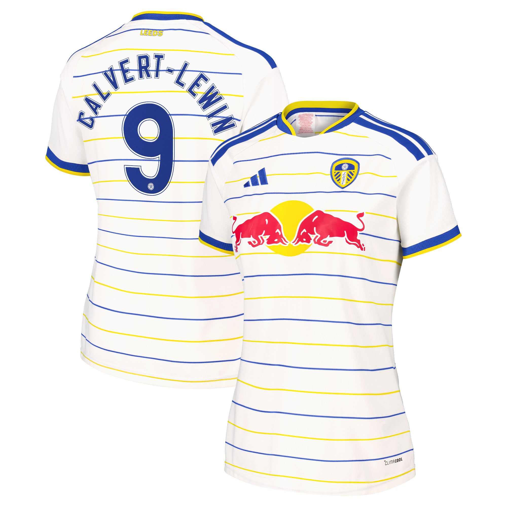 Leeds United adidas Home Shirt 2026-27 - Womens with Calvert-Lewin 9 Cup printing, , rebel_hi-res