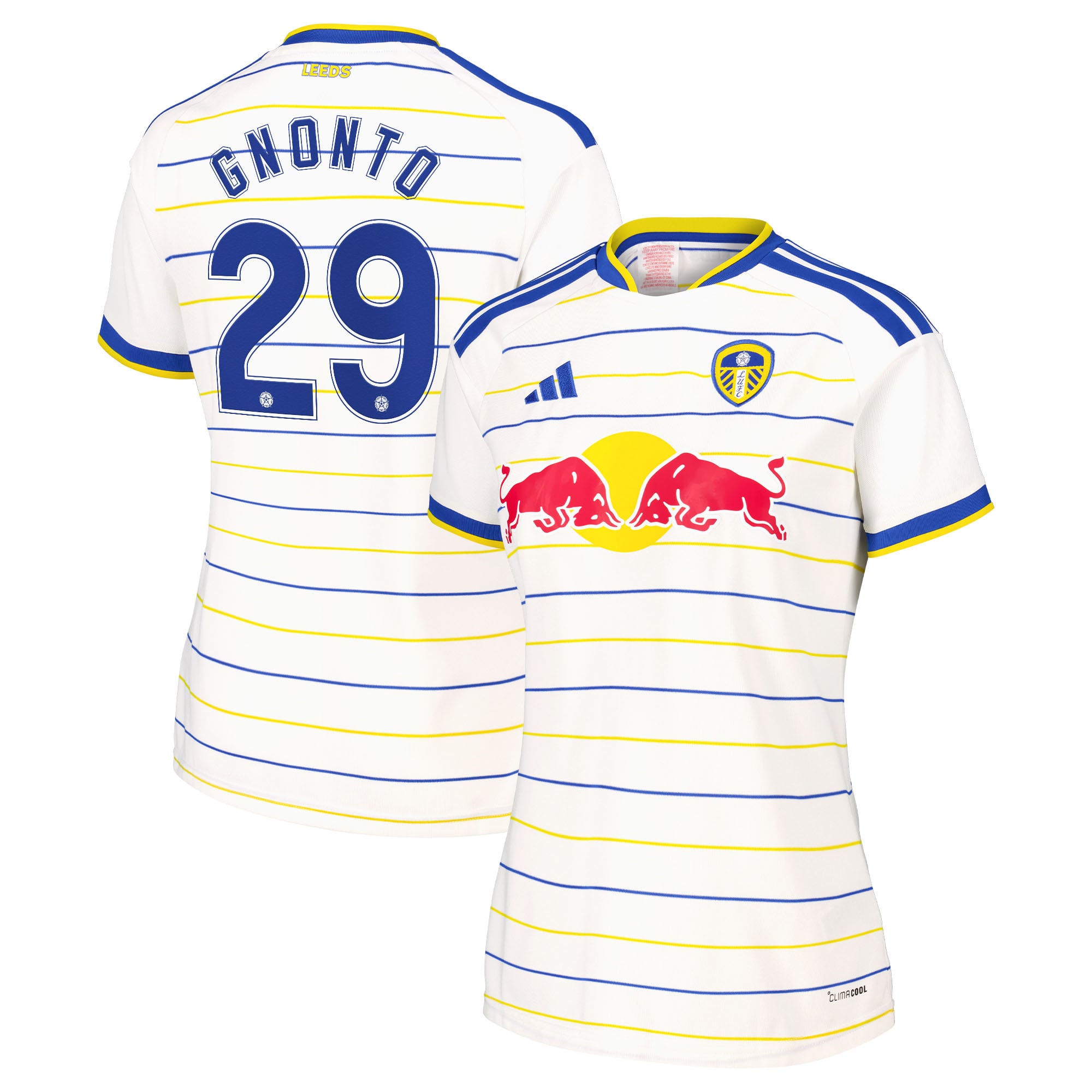Leeds United adidas Home Shirt 2026-27 - Womens with Gnonto 29 Cup printing, , rebel_hi-res