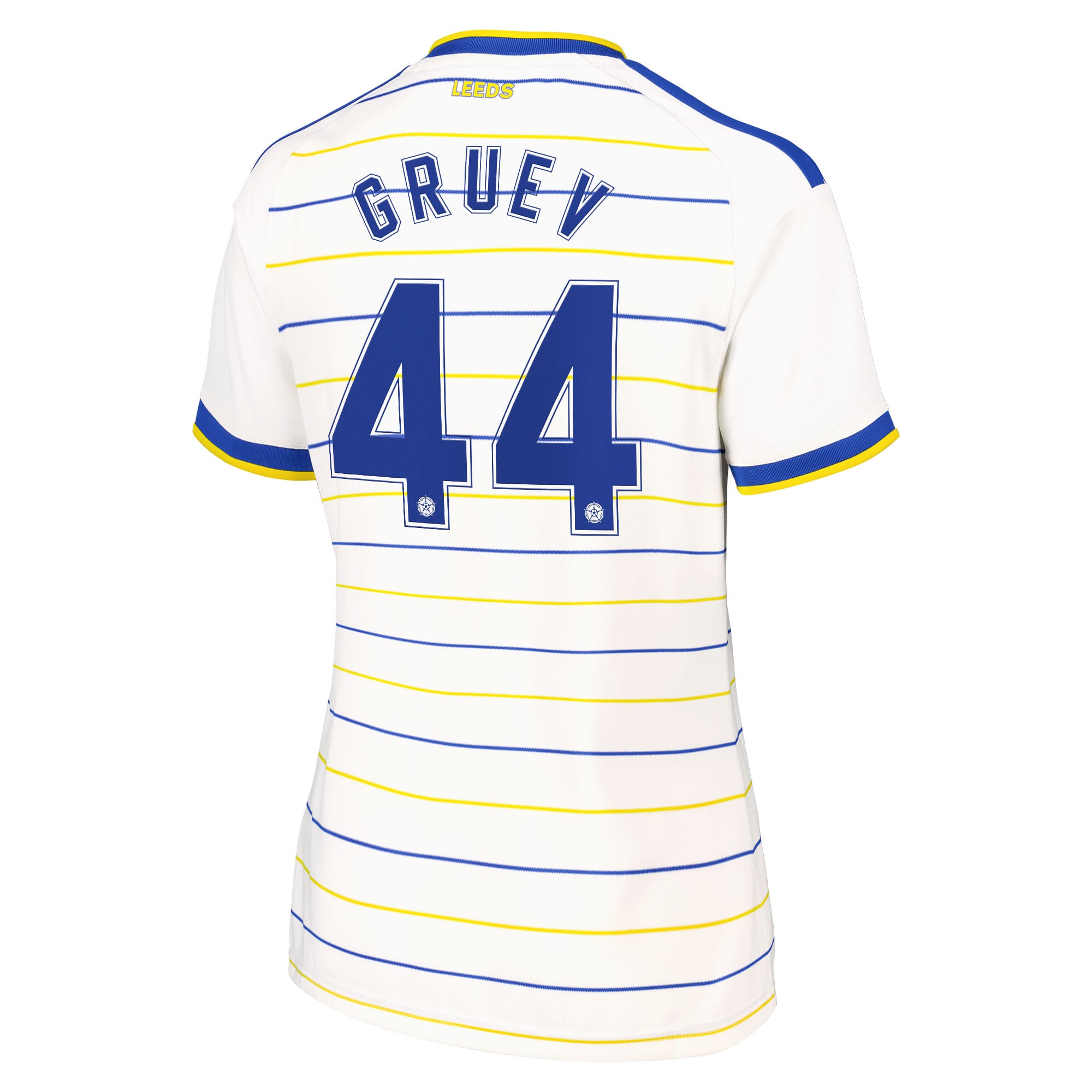 Leeds United adidas Home Shirt 2026-27 - Womens with Gruev 44 Cup printing, , rebel_hi-res