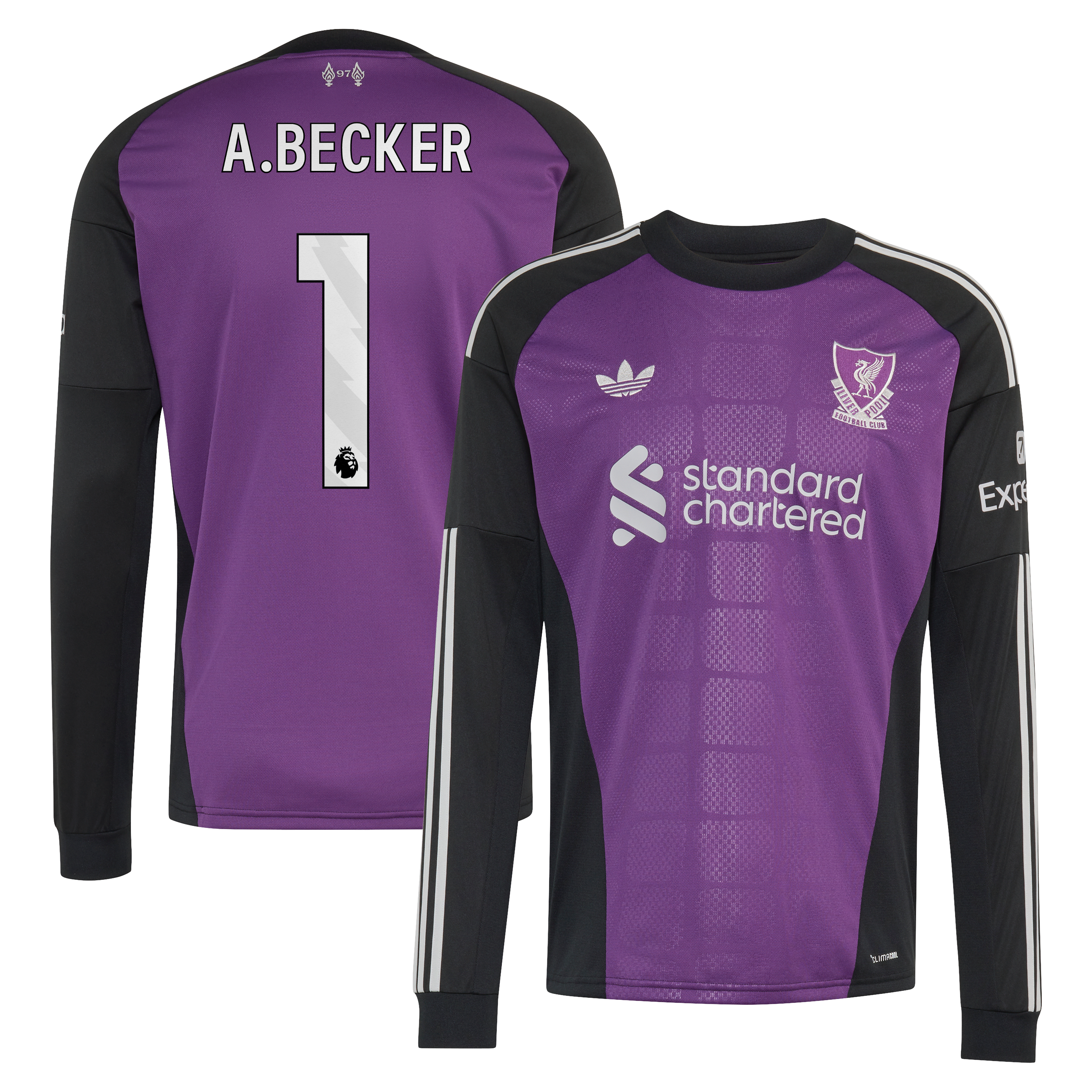 Liverpool adidas Away Goalkeeper Shirt 2026-27 - Long Sleeve with A.Becker 1 printing, , rebel_hi-res