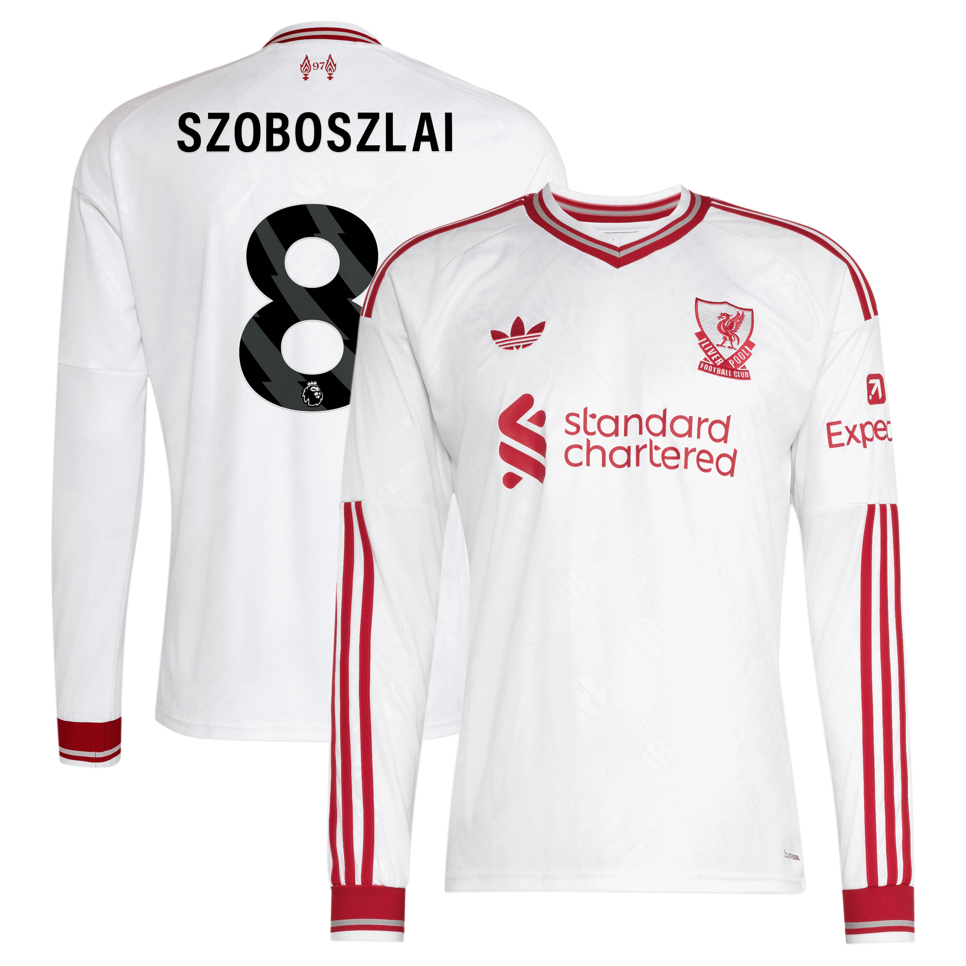 Liverpool adidas Away Shirt 2026-27 - Long Sleeve with Szoboszlai 8 printing, , rebel_hi-res