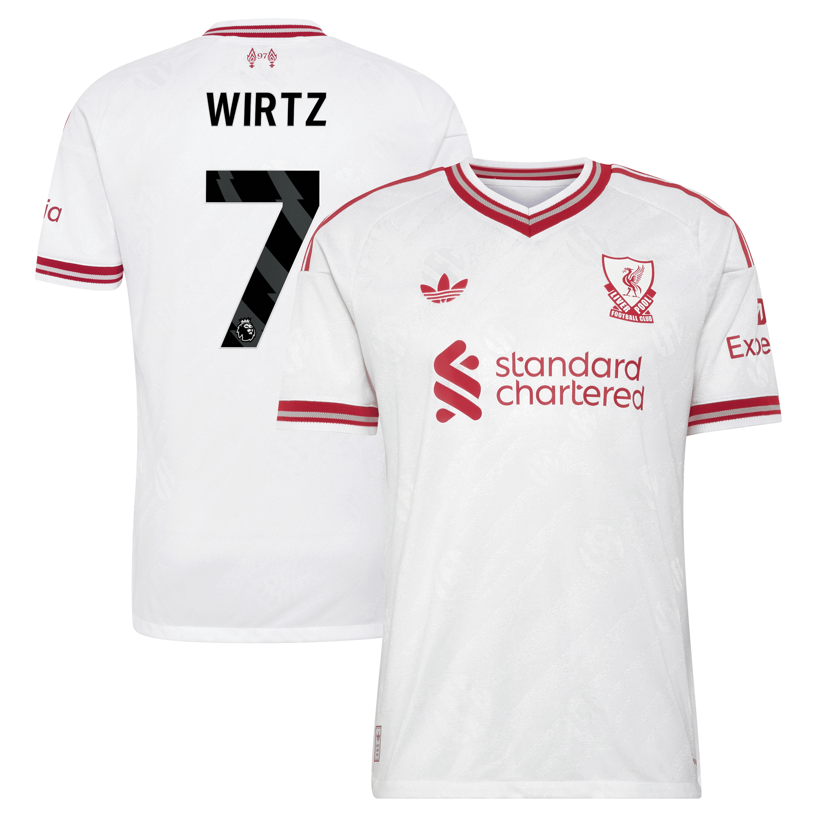 Liverpool adidas Away Authentic Shirt 2026-27 with Wirtz 7 printing