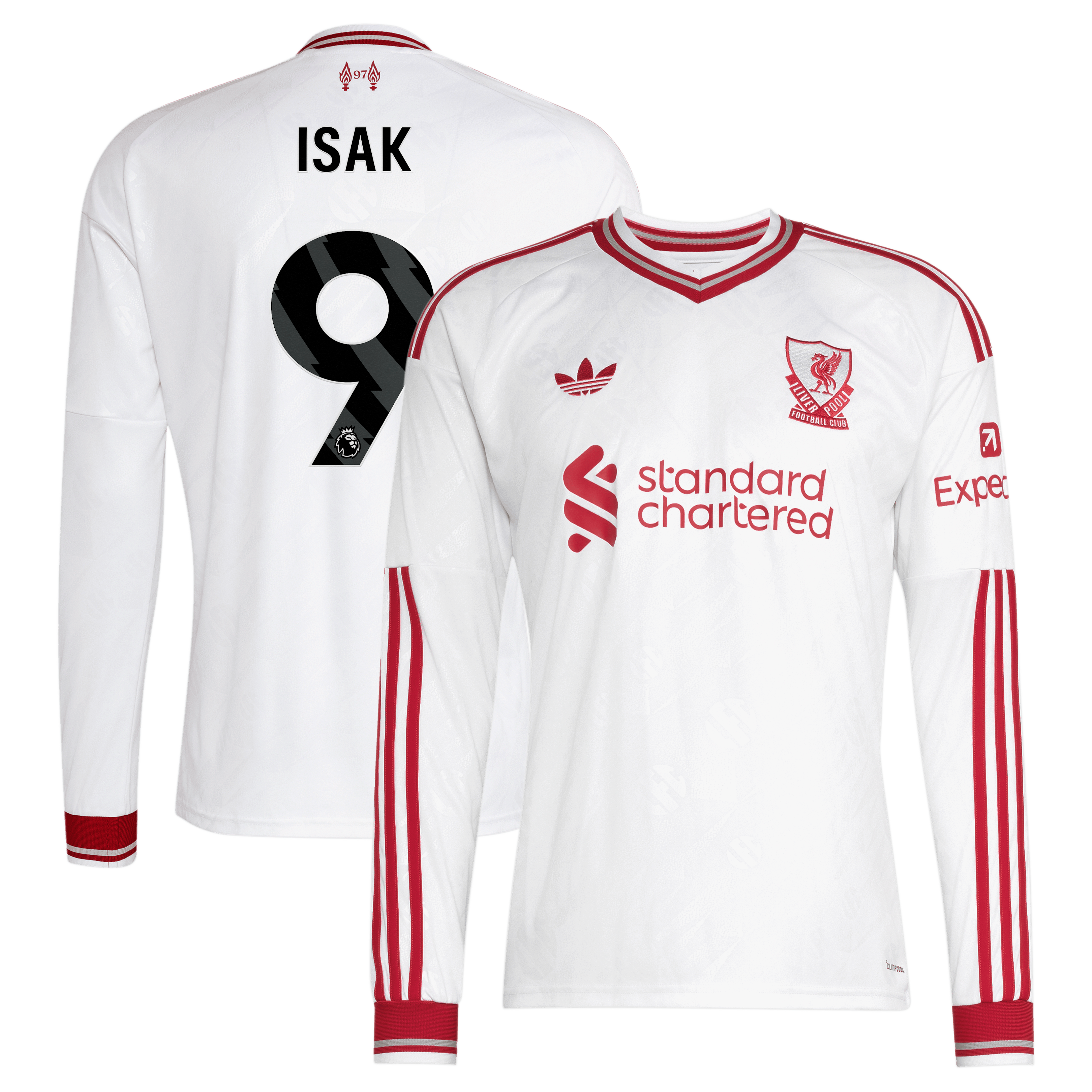 Liverpool adidas Away Shirt 2026-27 - Kids - Long Sleeve with Isak 9 printing, , rebel_hi-res