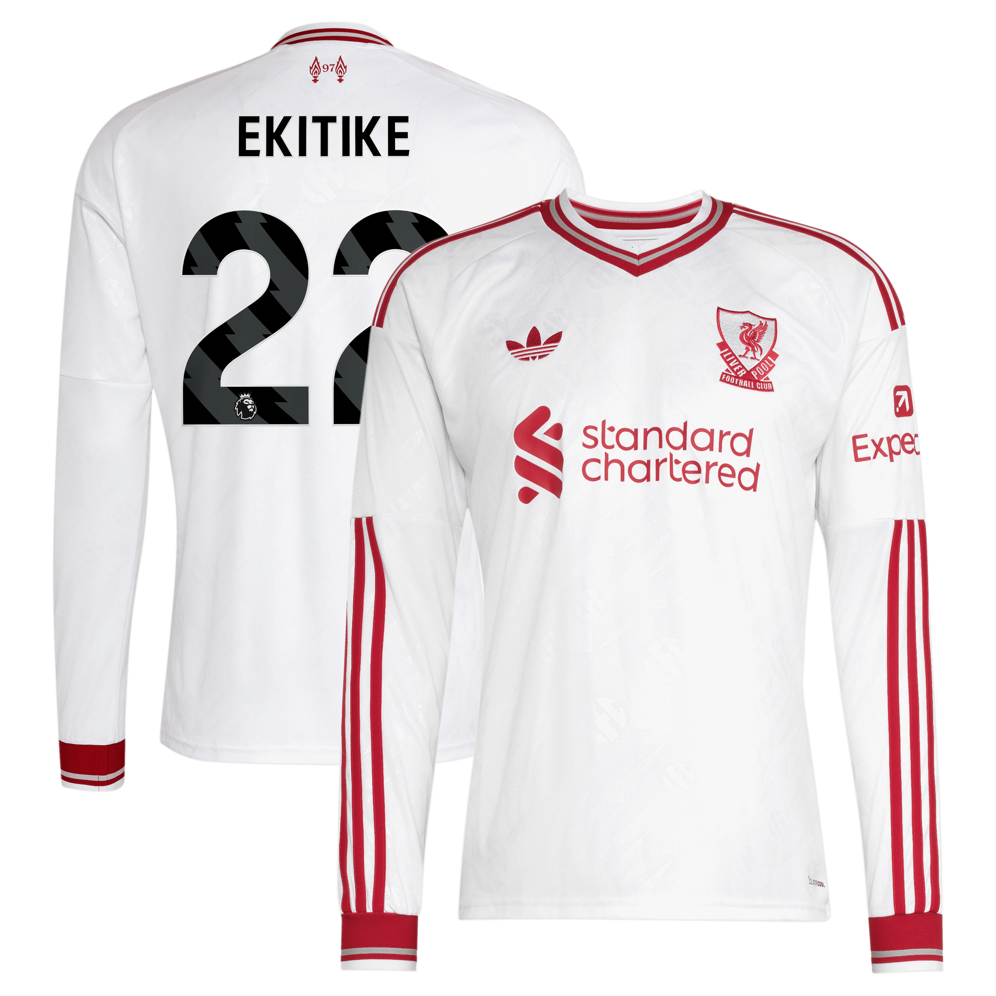 Liverpool adidas Away Shirt 2026-27 - Kids - Long Sleeve with Ekitike 22 printing, , rebel_hi-res