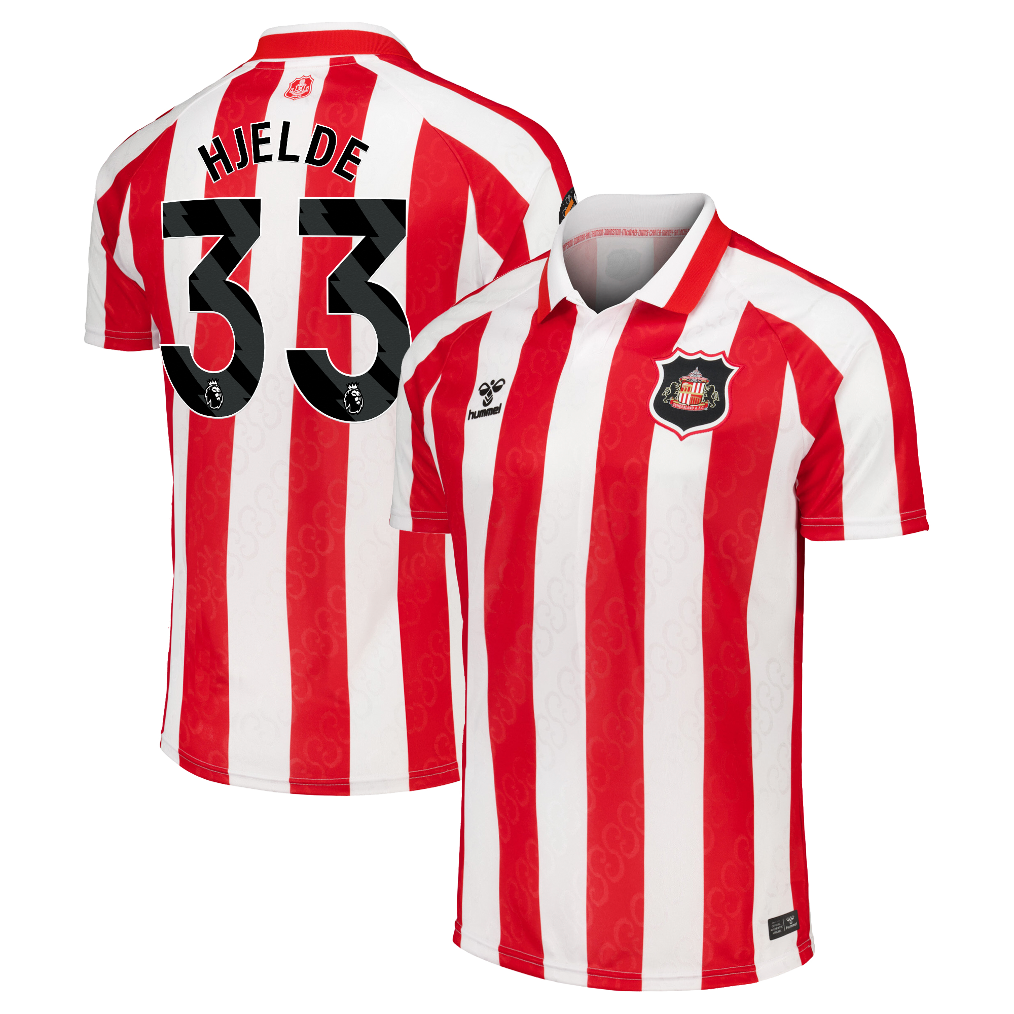 Sunderland Hummel Home Shirt 2026-27 with Hjelde 33 printing, , rebel_hi-res