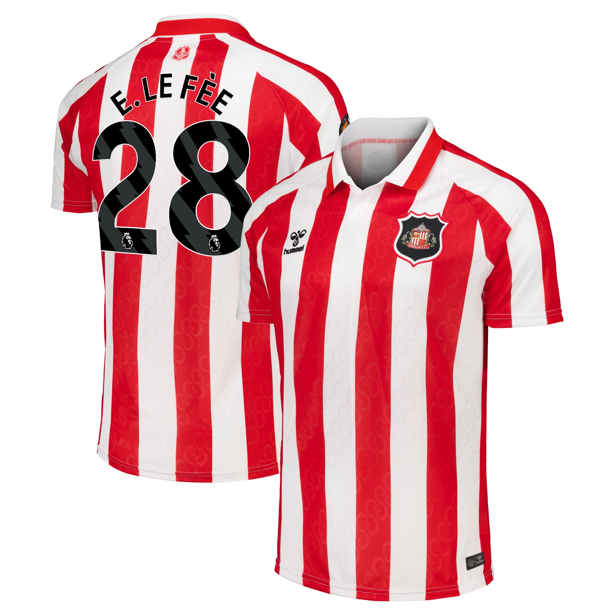 Sunderland Hummel Home Shirt 2026-27 with E. Le F&eacute;e 28 printing, , rebel_hi-res
