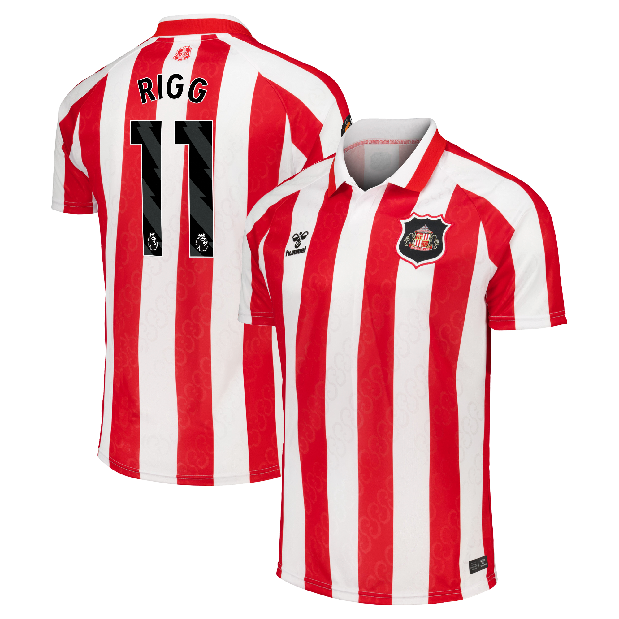 Sunderland Hummel Home Shirt 2026-27 with Rigg 11 printing, , rebel_hi-res
