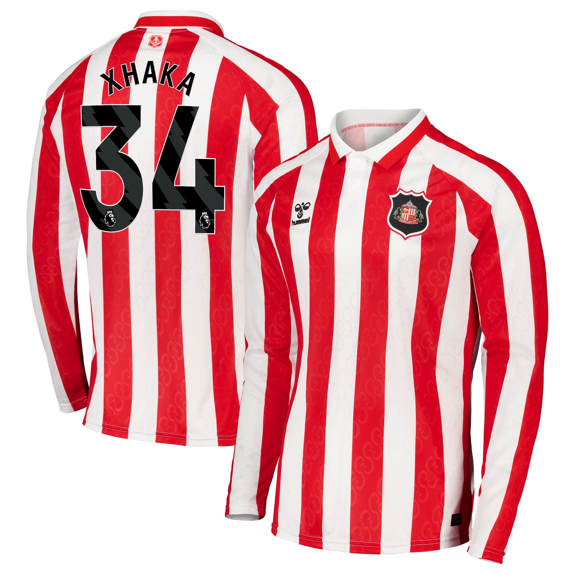 Sunderland Hummel Home Shirt 2026-27 - Long Sleeve with Xhaka 34 printing, , rebel_hi-res