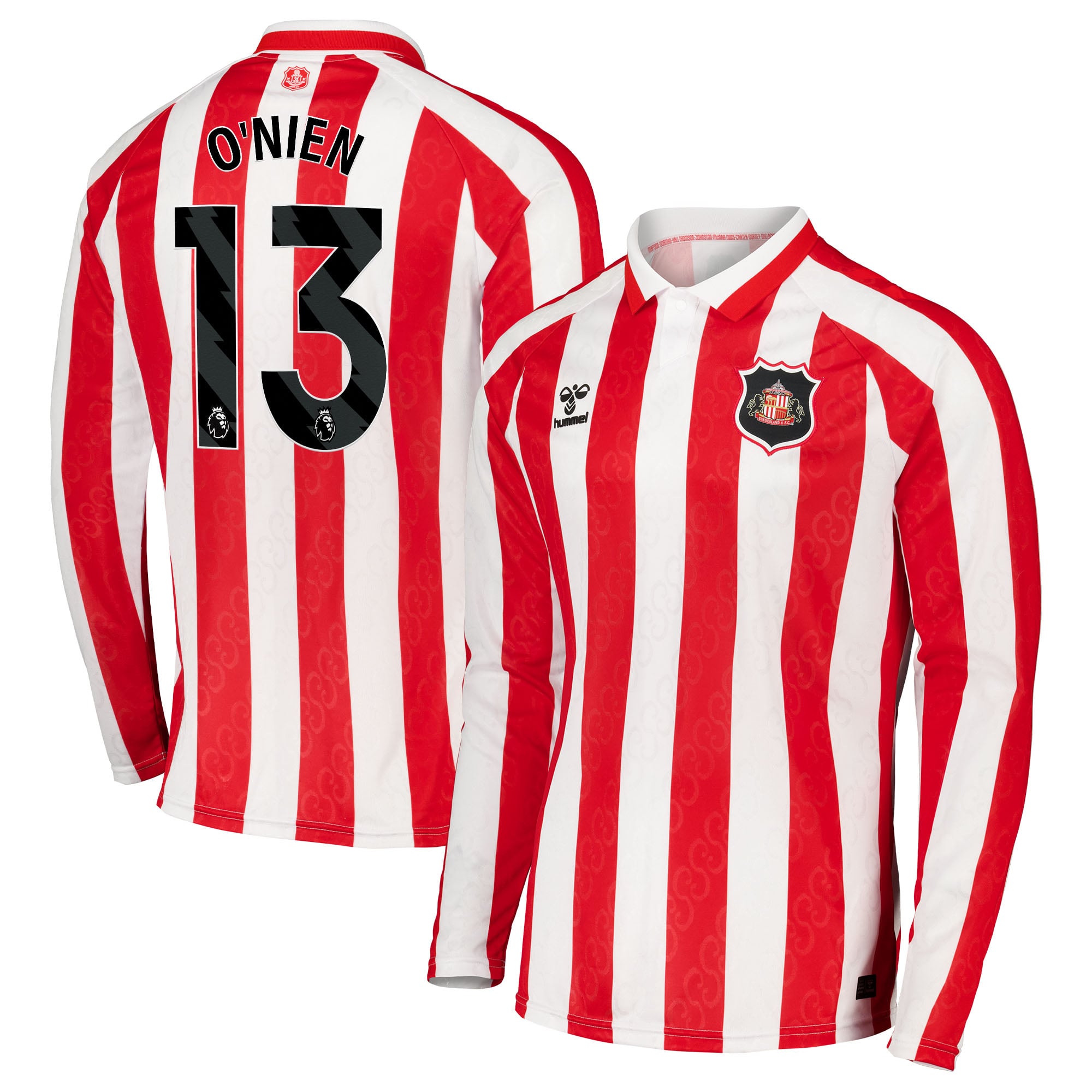 Sunderland Hummel Home Shirt 2026-27 - Long Sleeve with O'Nien 13 printing, , rebel_hi-res