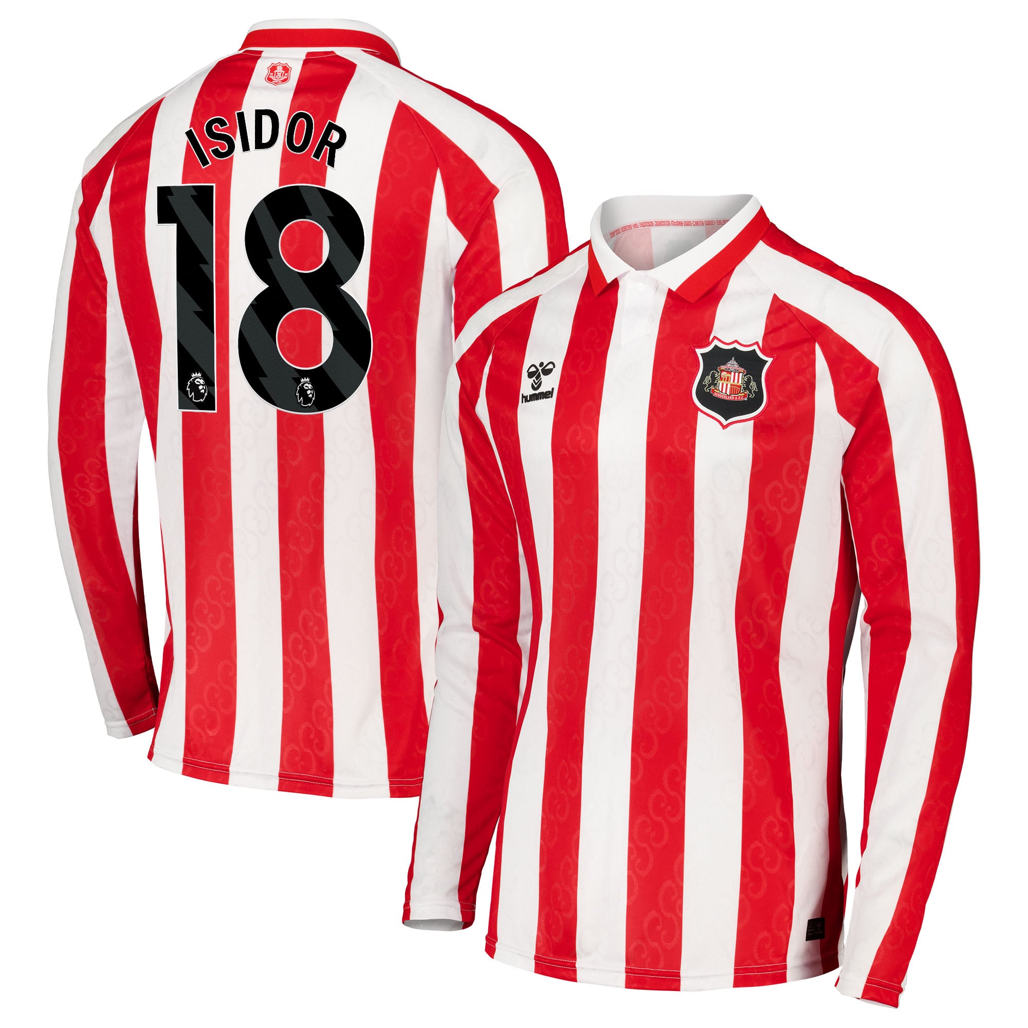 Sunderland Hummel Home Shirt 2026-27 - Long Sleeve with Isidor 18 printing, , rebel_hi-res