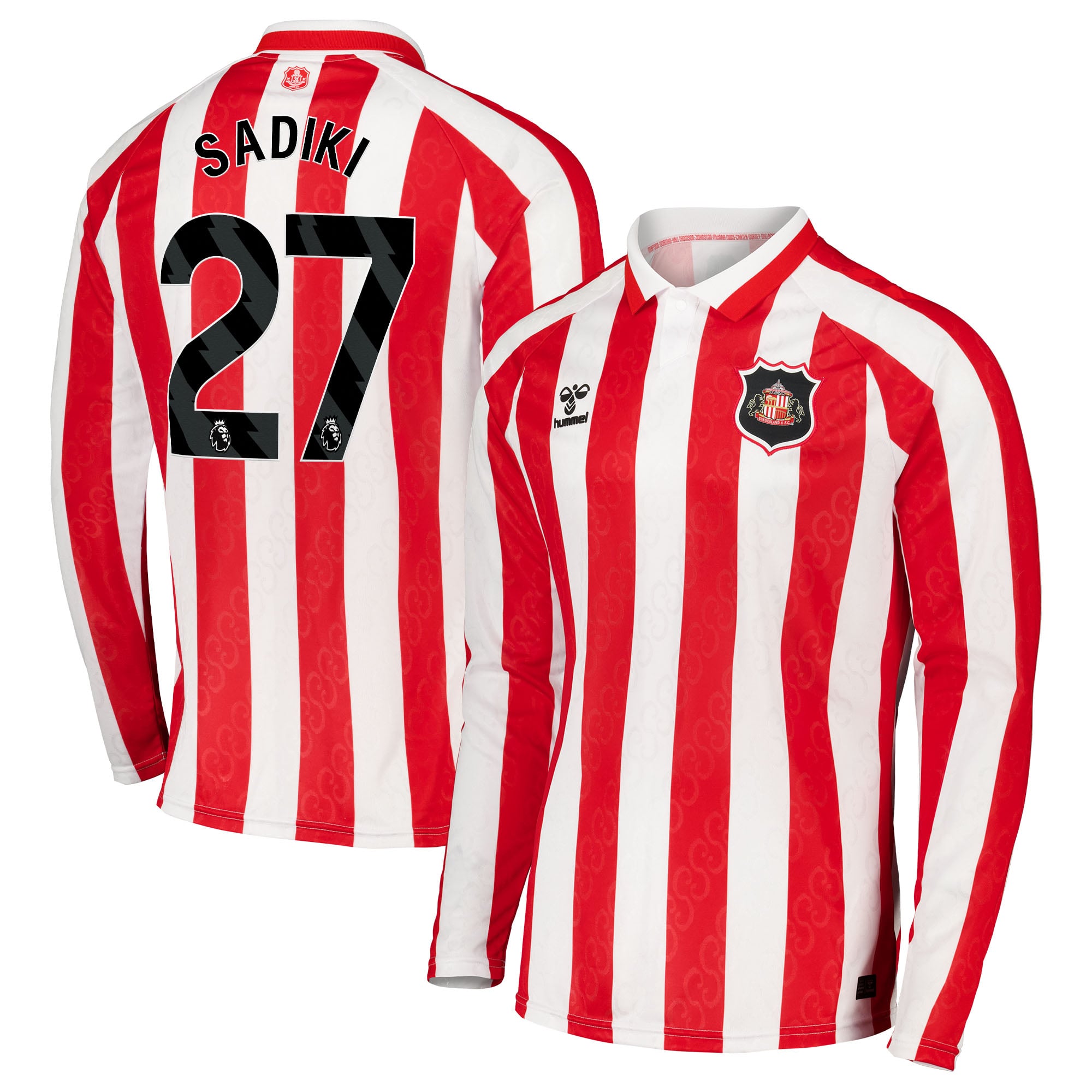Sunderland Hummel Home Shirt 2026-27 - Long Sleeve with Sadiki 27 printing, , rebel_hi-res