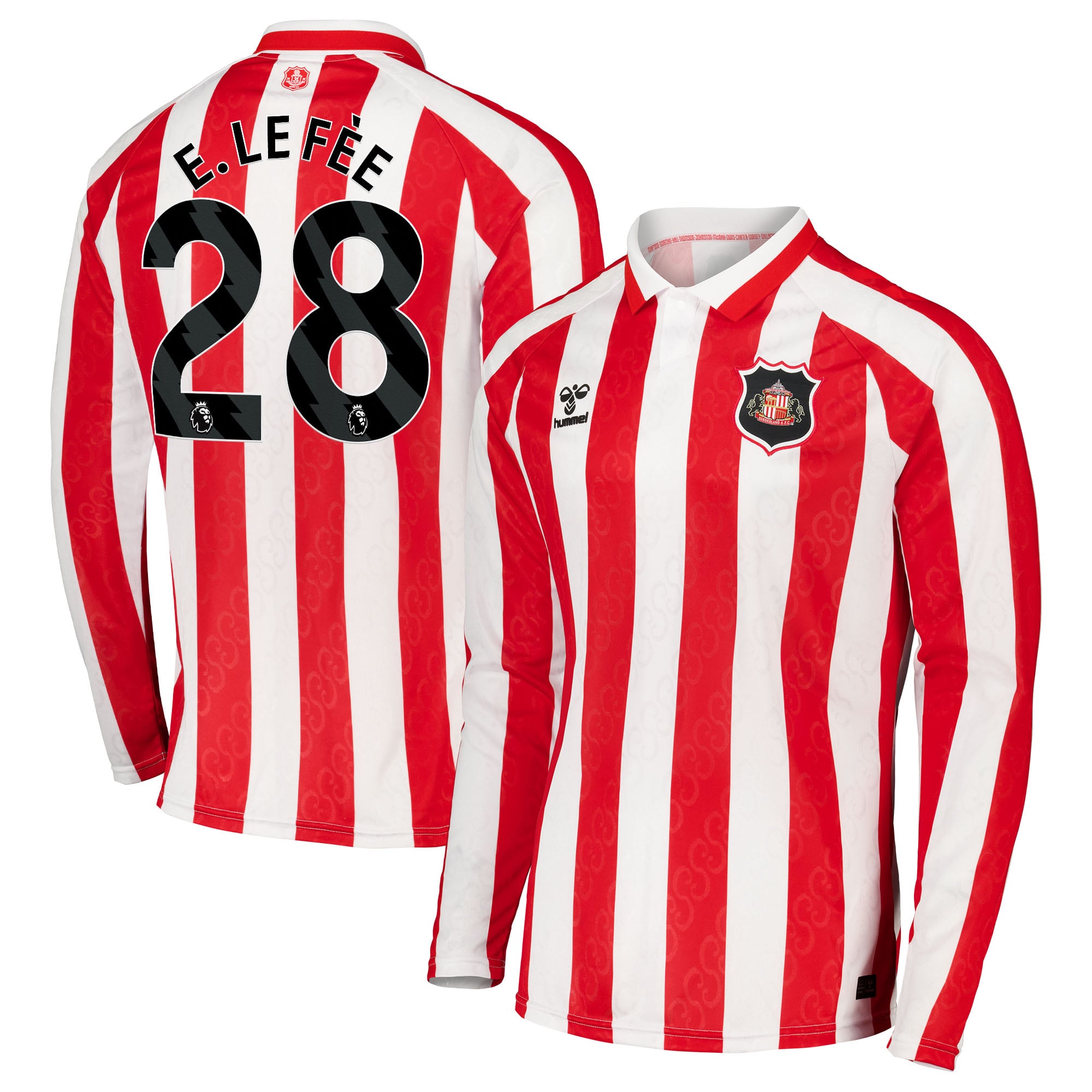 Sunderland Hummel Home Shirt 2026-27 - Long Sleeve with E. Le F&eacute;e 28 printing, , rebel_hi-res