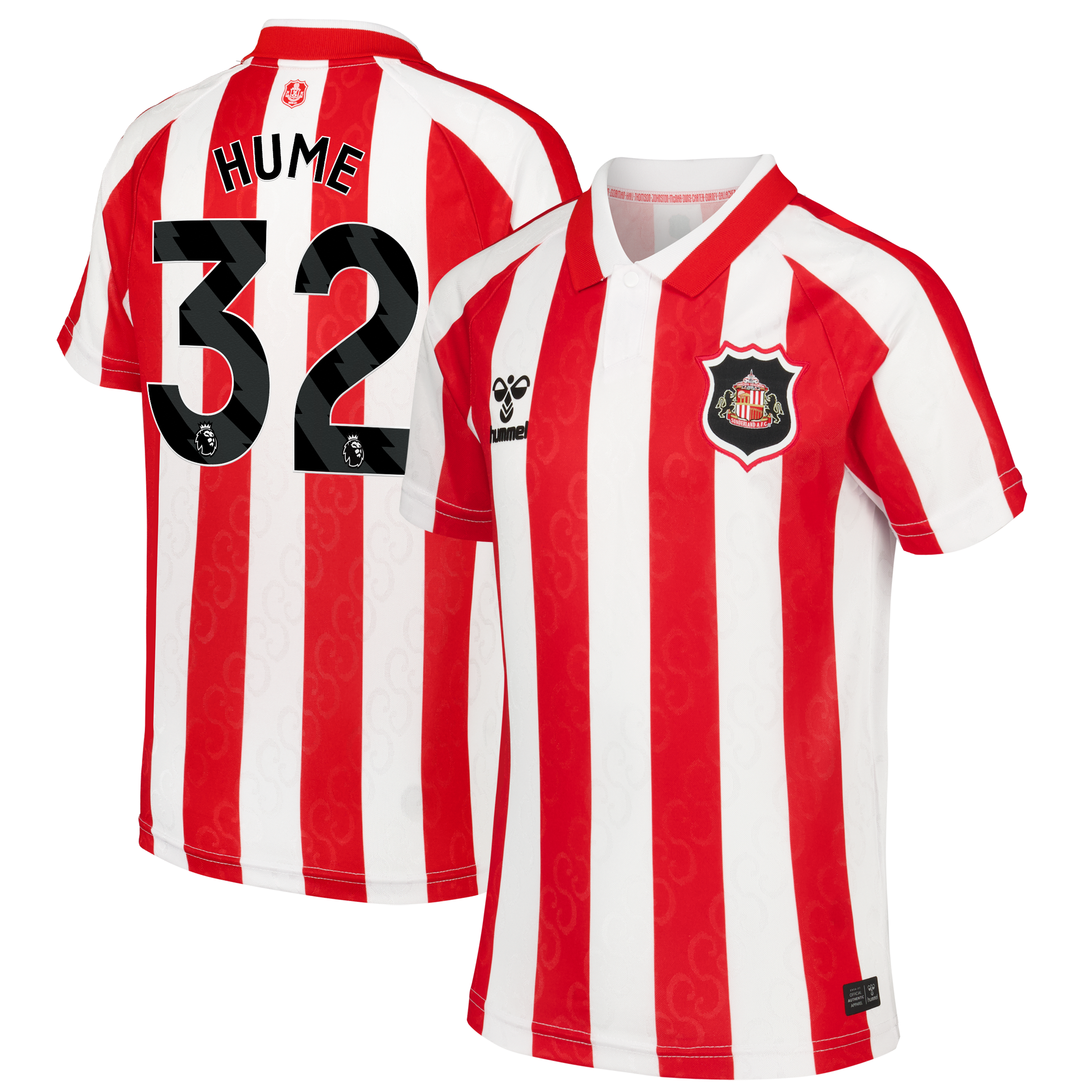 Sunderland Hummel Home Shirt 2026-27 - Kids with Hume 32 printing, , rebel_hi-res