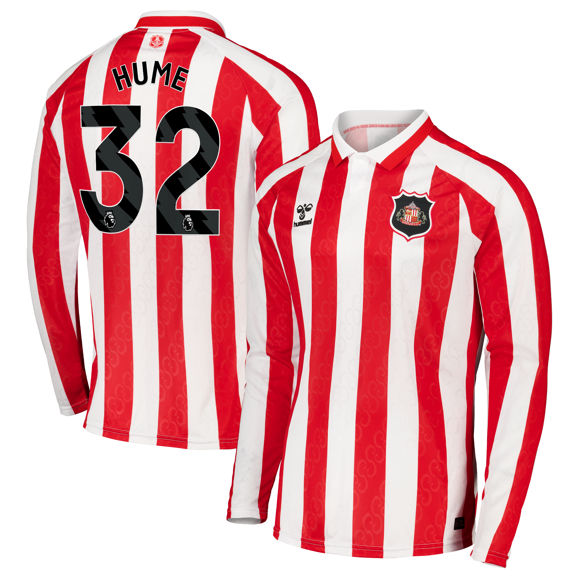 Sunderland Hummel Home Shirt 2026-27 - Long Sleeve - Kids with Hume 32 printing, , rebel_hi-res