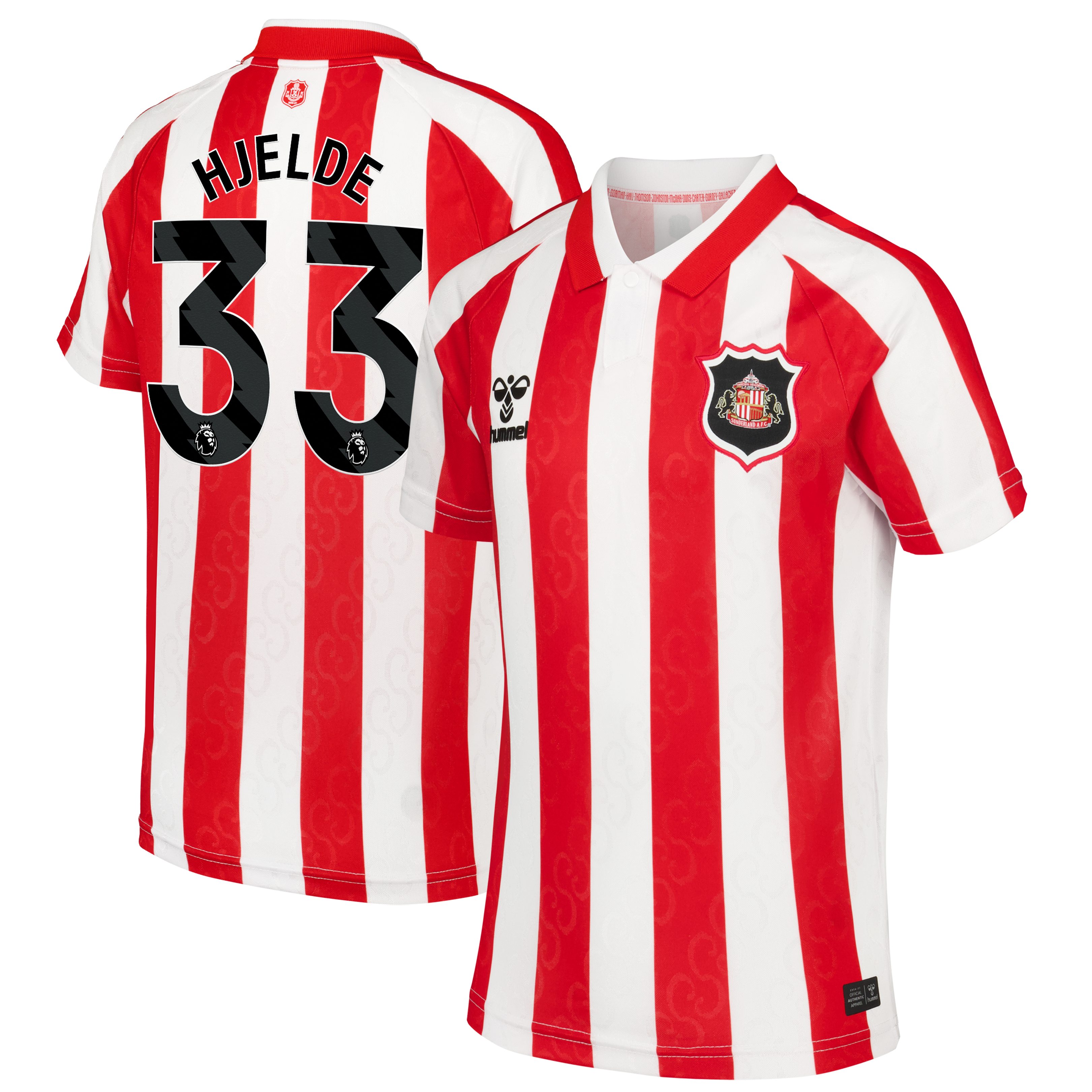 Sunderland Hummel Home Shirt 2026-27 - Kids with Hjelde 33 printing, , rebel_hi-res