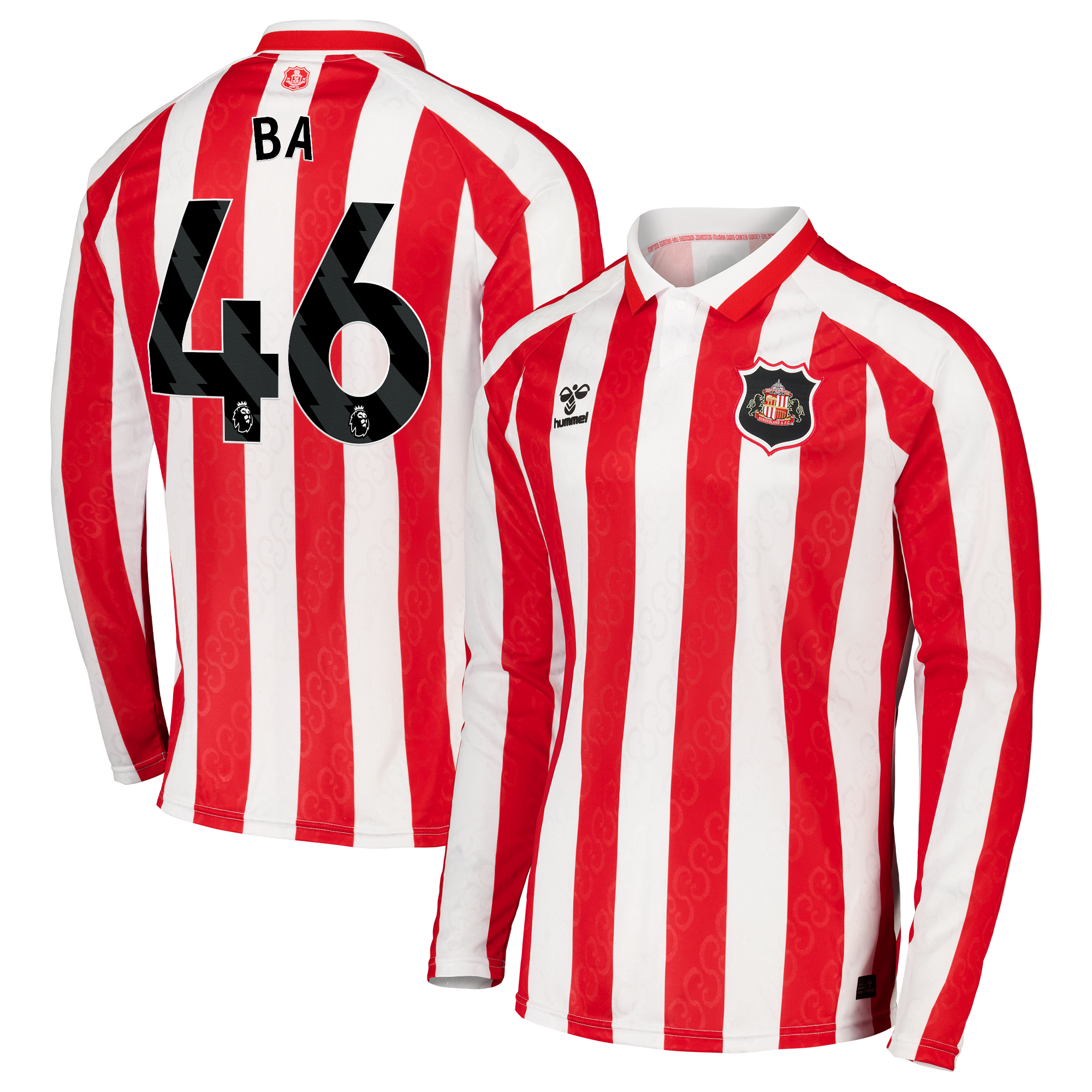 Sunderland Hummel Home Shirt 2026-27 - Long Sleeve - Kids with Ba 46 printing, , rebel_hi-res