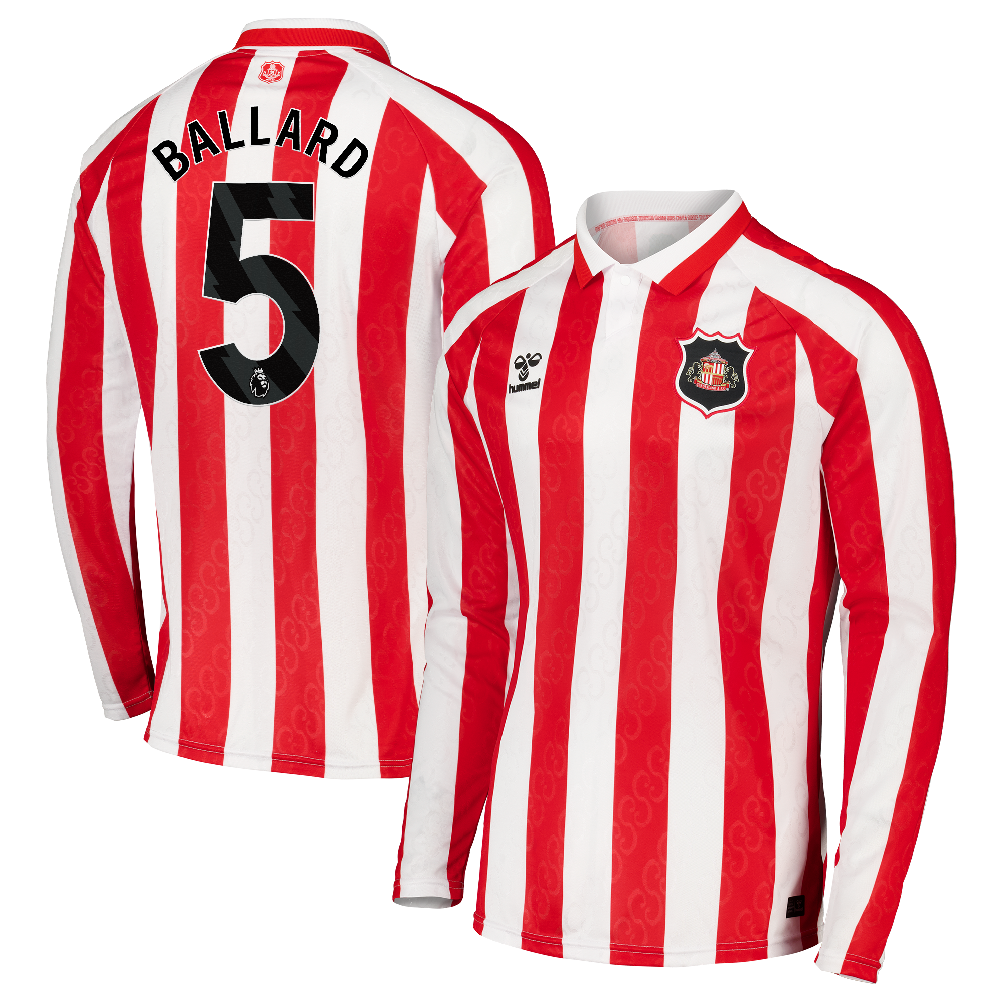 Sunderland Hummel Home Shirt 2026-27 - Long Sleeve - Kids with Ballard 5 printing, , rebel_hi-res