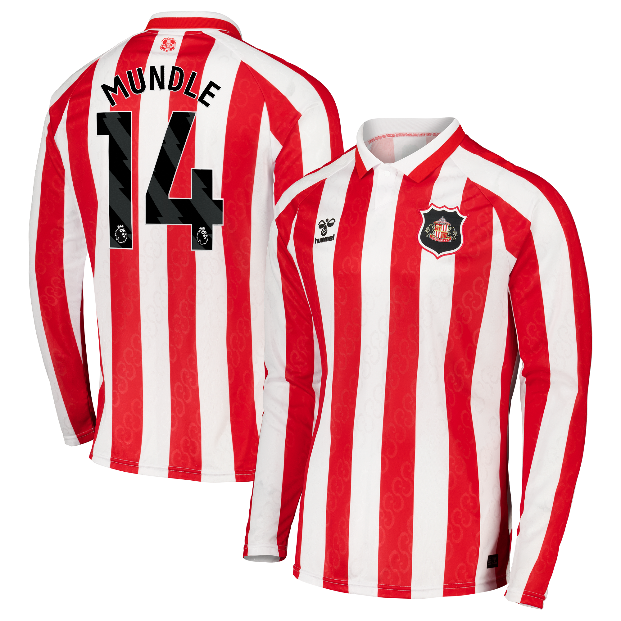 Sunderland Hummel Home Shirt 2026-27 - Long Sleeve - Kids with Mundle 14 printing, , rebel_hi-res
