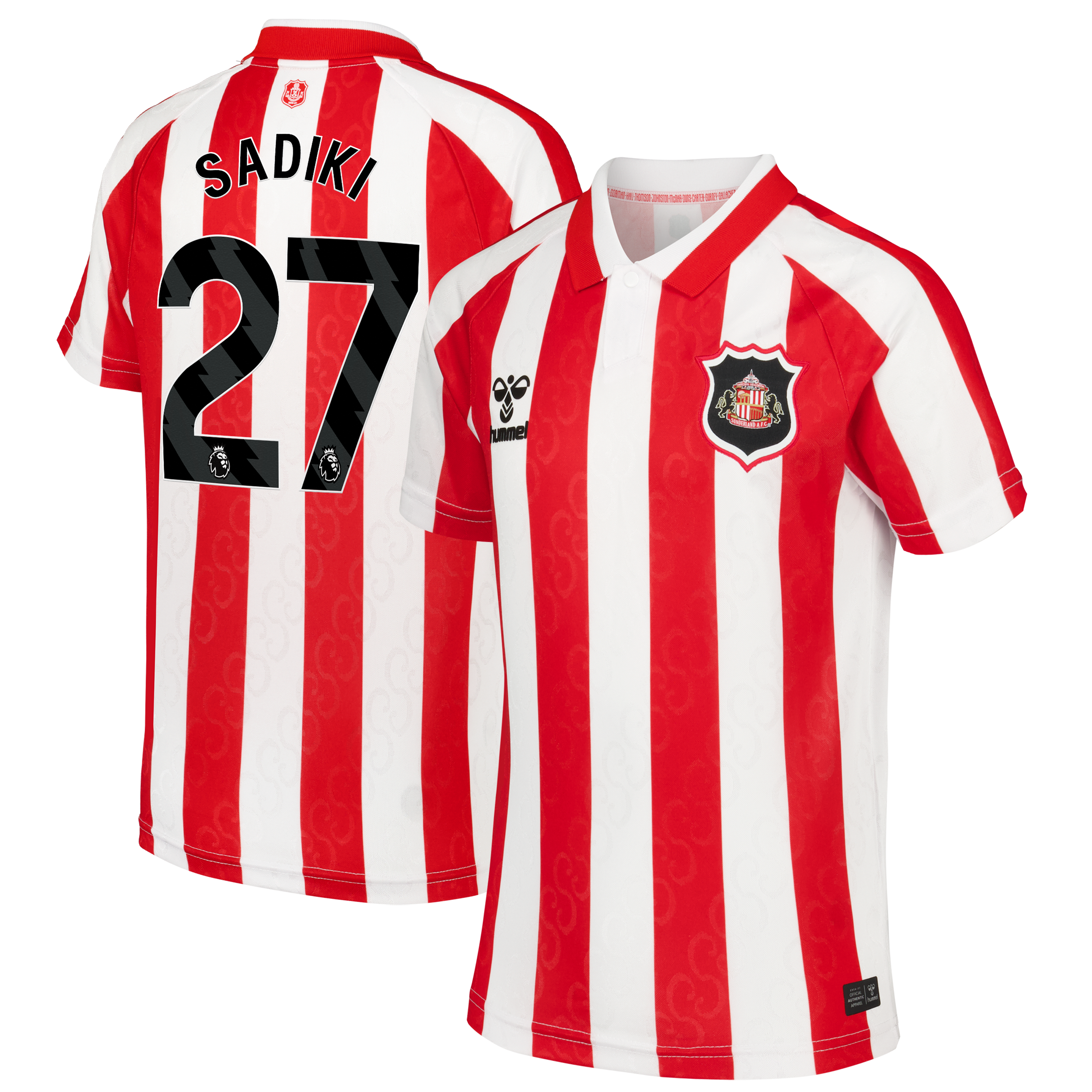 Sunderland Hummel Home Shirt 2026-27 - Kids with Sadiki 27 printing, , rebel_hi-res