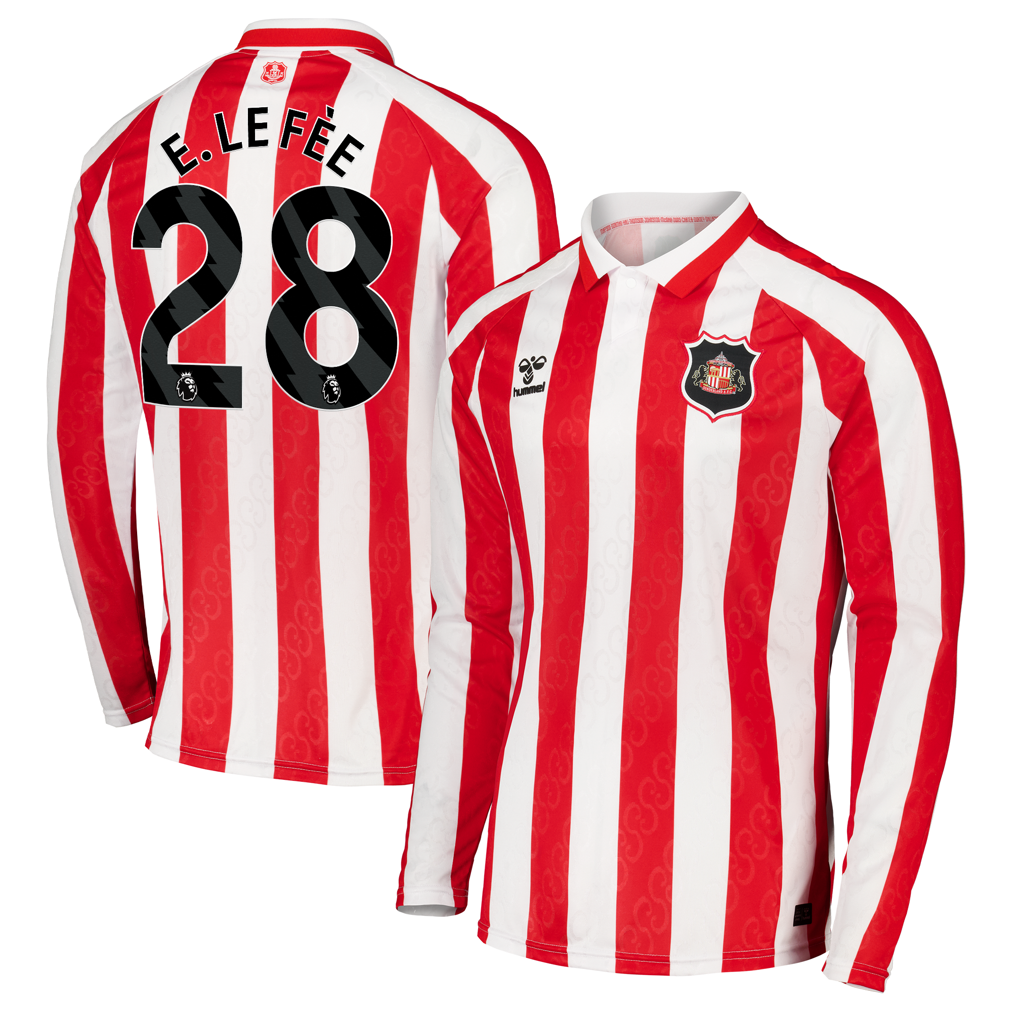 Sunderland Hummel Home Shirt 2026-27 - Long Sleeve - Kids with E. Le F&eacute;e 28 printing, , rebel_hi-res