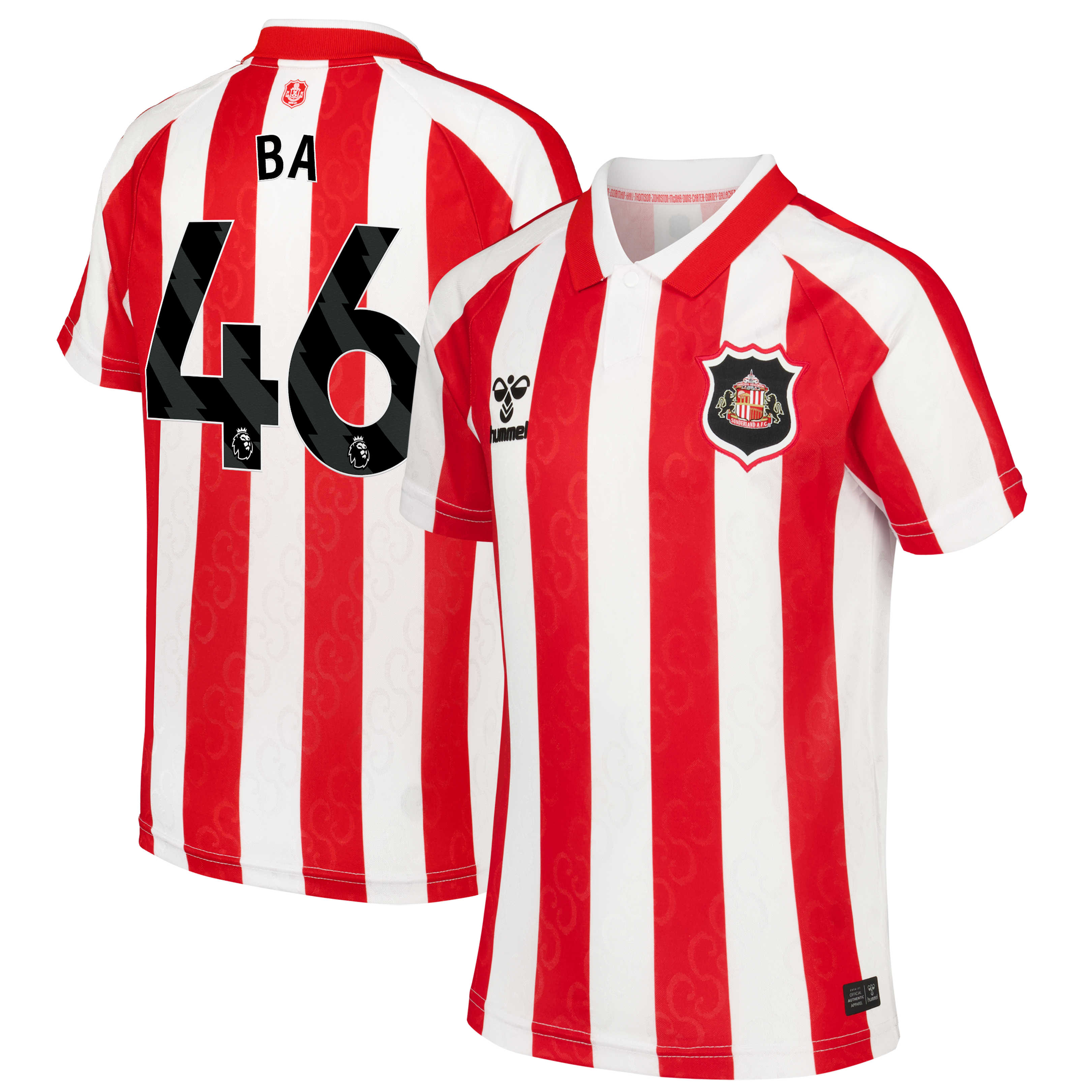 Sunderland Hummel Home Shirt 2026-27 - Kids with Ba 46 printing, , rebel_hi-res