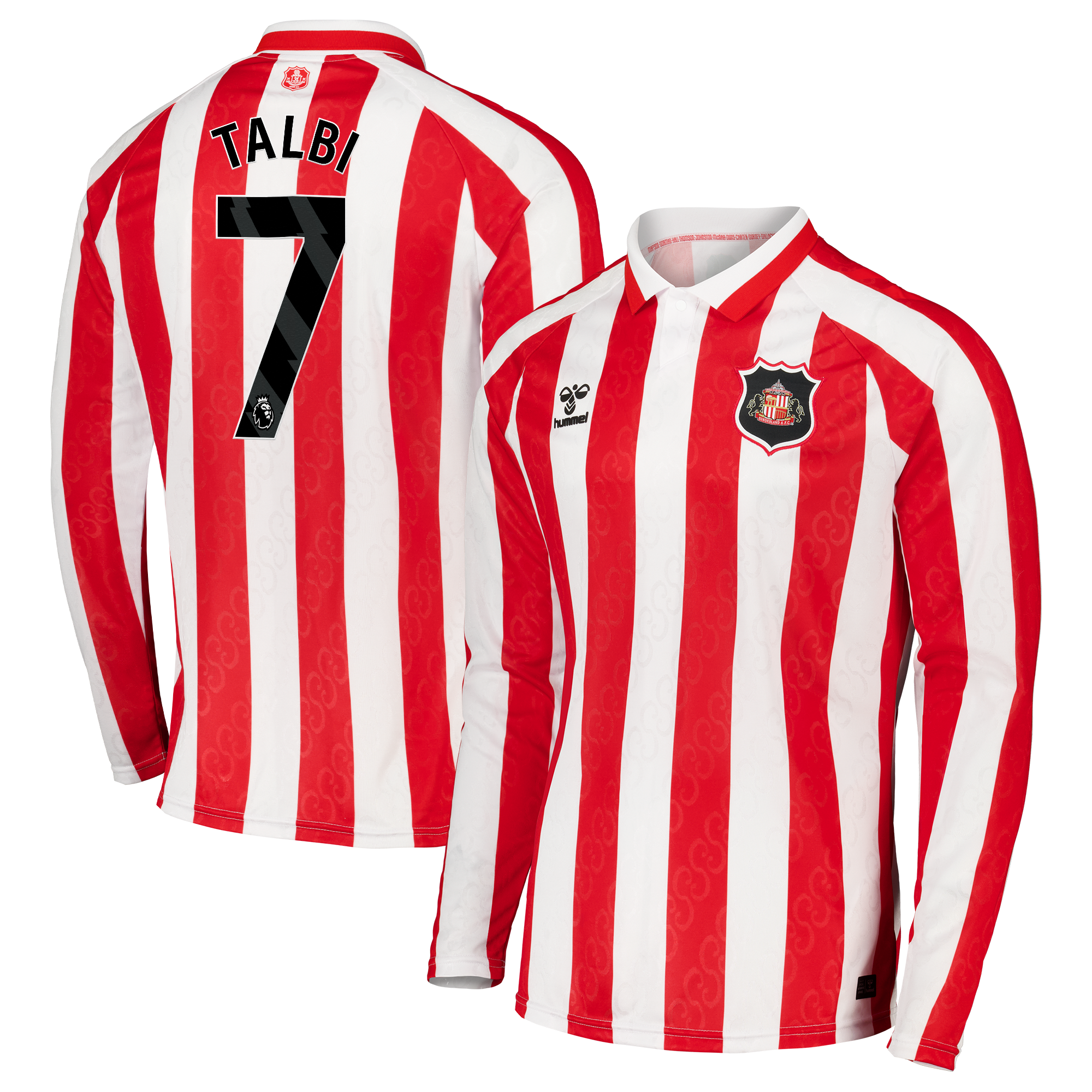 Sunderland Hummel Home Shirt 2026-27 - Long Sleeve - Kids with Talbi 7 printing, , rebel_hi-res