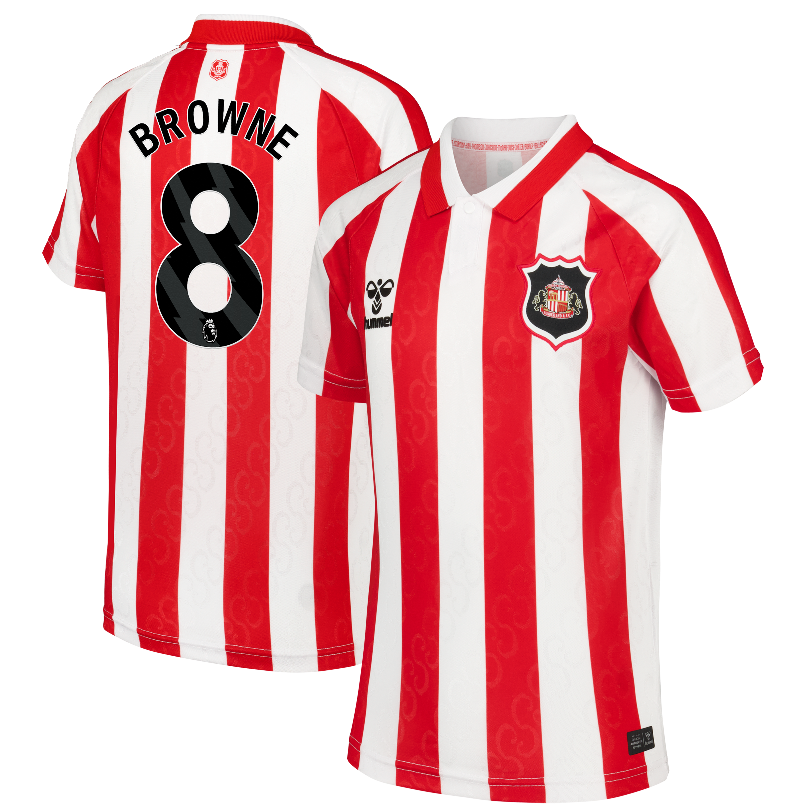 Sunderland Hummel Home Shirt 2026-27 - Kids with Browne 8 printing, , rebel_hi-res