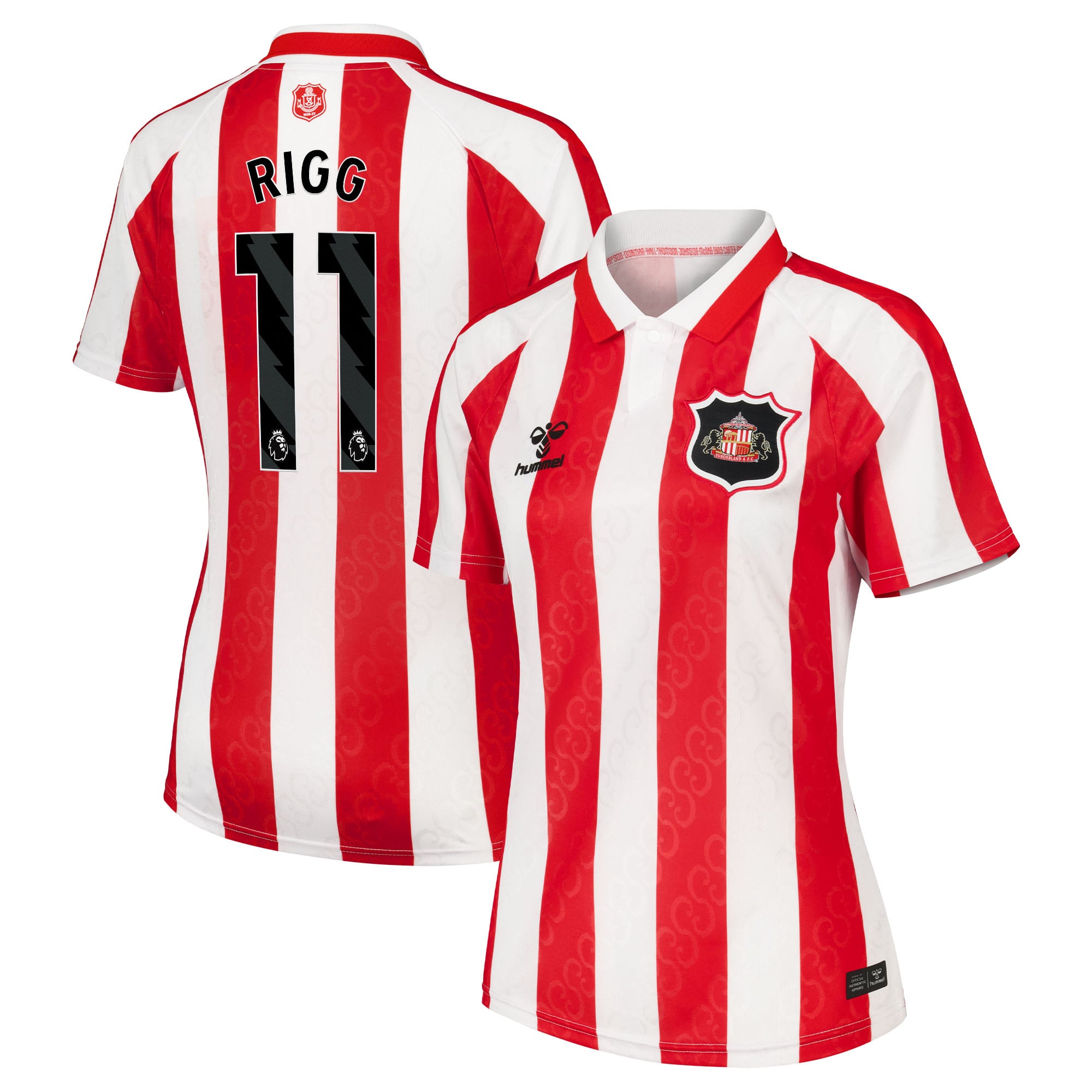 Sunderland Hummel Home Shirt 2026-27 - Womens with Rigg 11 printing, , rebel_hi-res