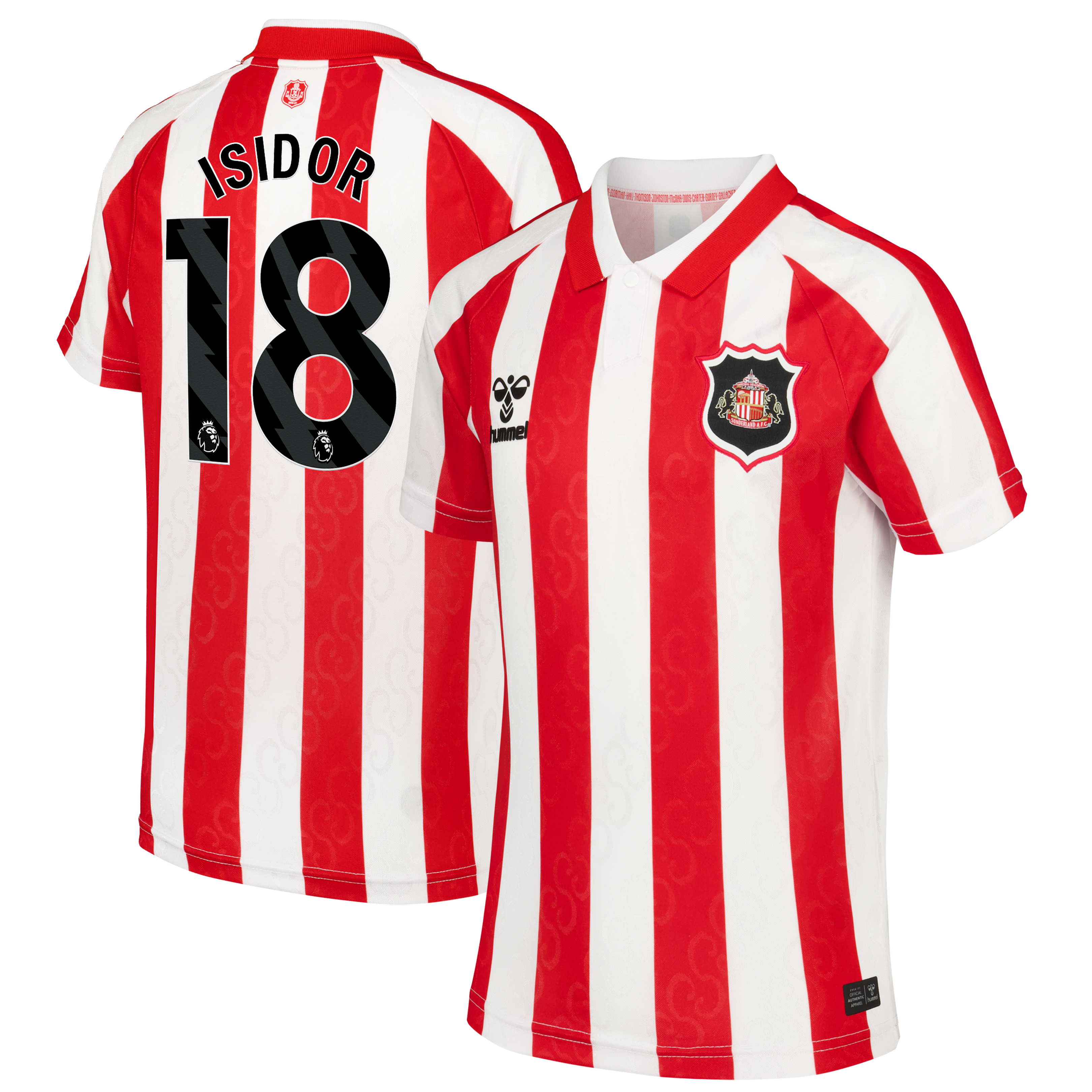 Sunderland Hummel Home Shirt 2026-27 - Kids with Isidor 18 printing, , rebel_hi-res