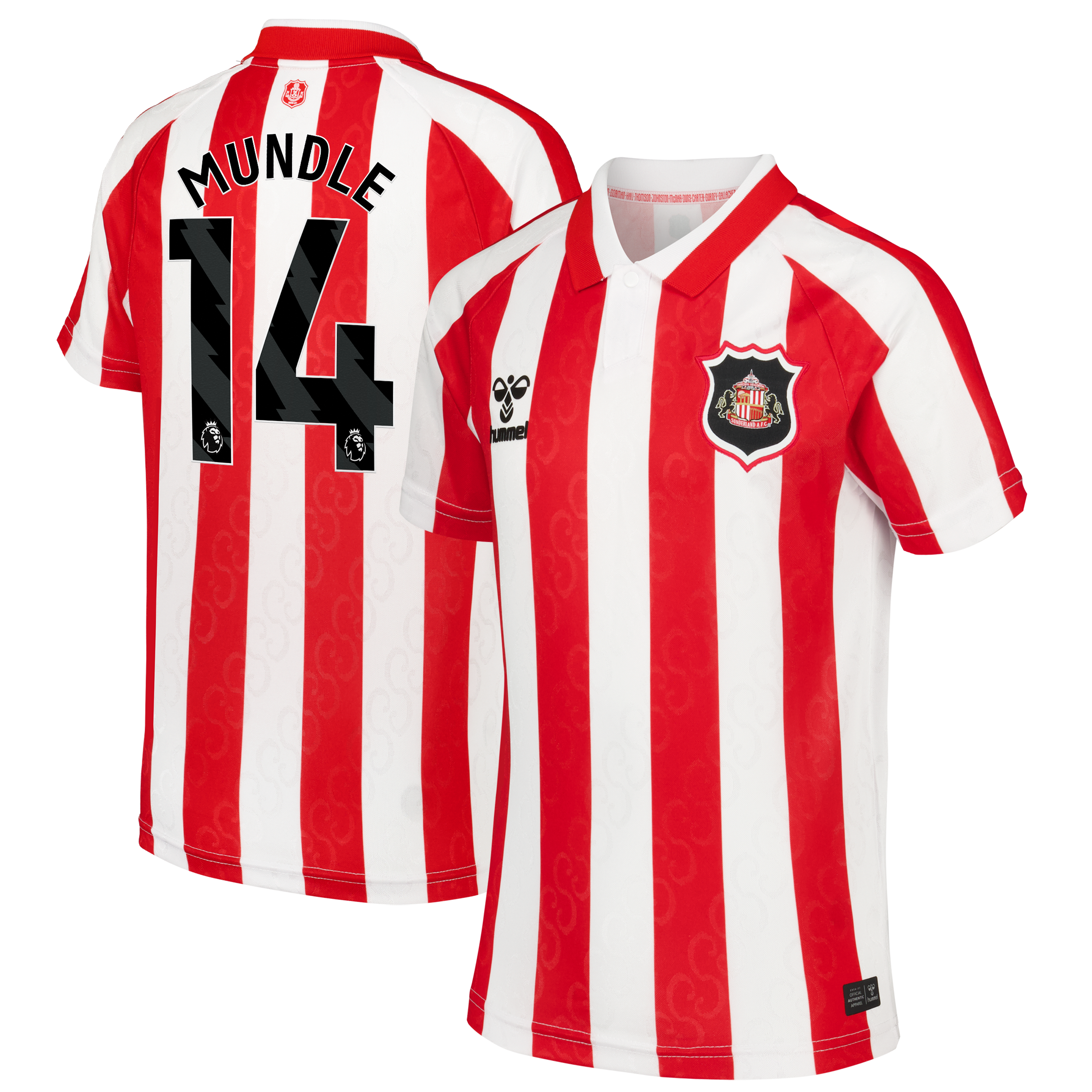 Sunderland Hummel Home Shirt 2026-27 - Kids with Mundle 14 printing, , rebel_hi-res